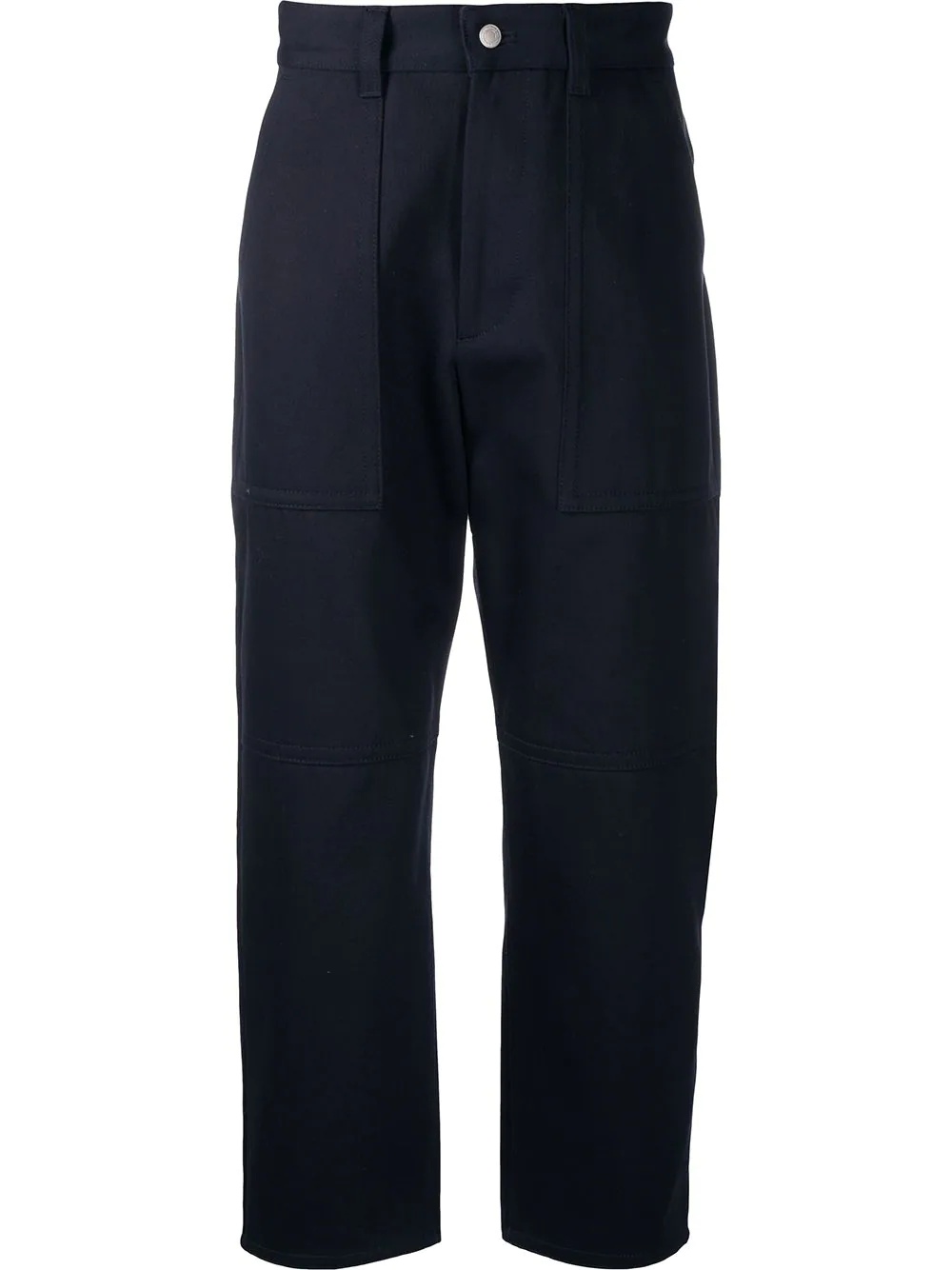 panelled cropped trousers - 1