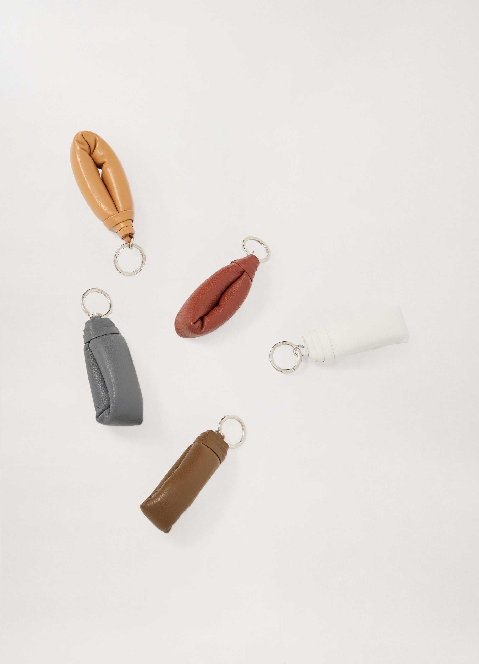 Lemaire Brown Enveloppe Keychain