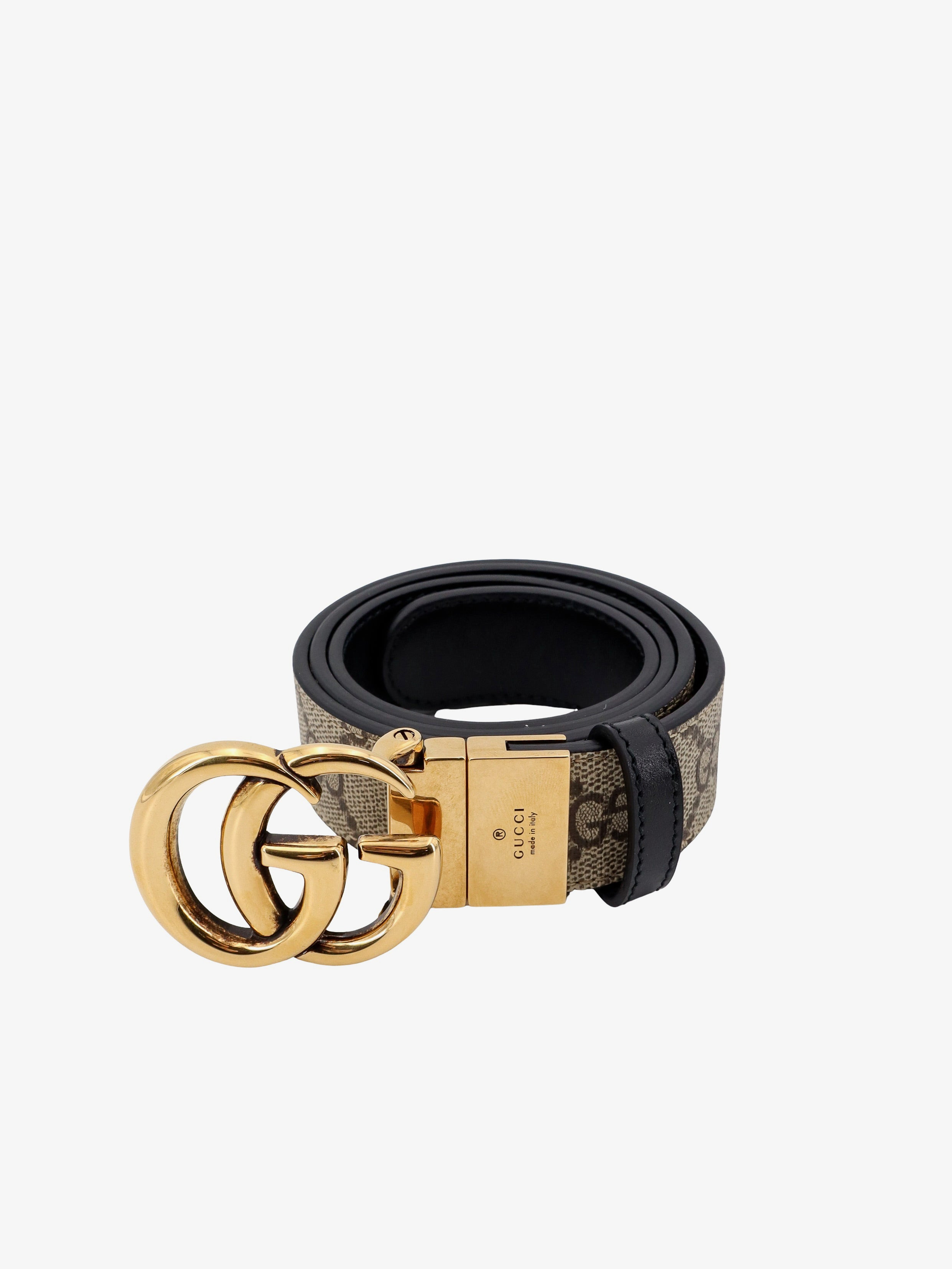 Gg Supreme Fabric And Leather Reversible Belt - 4