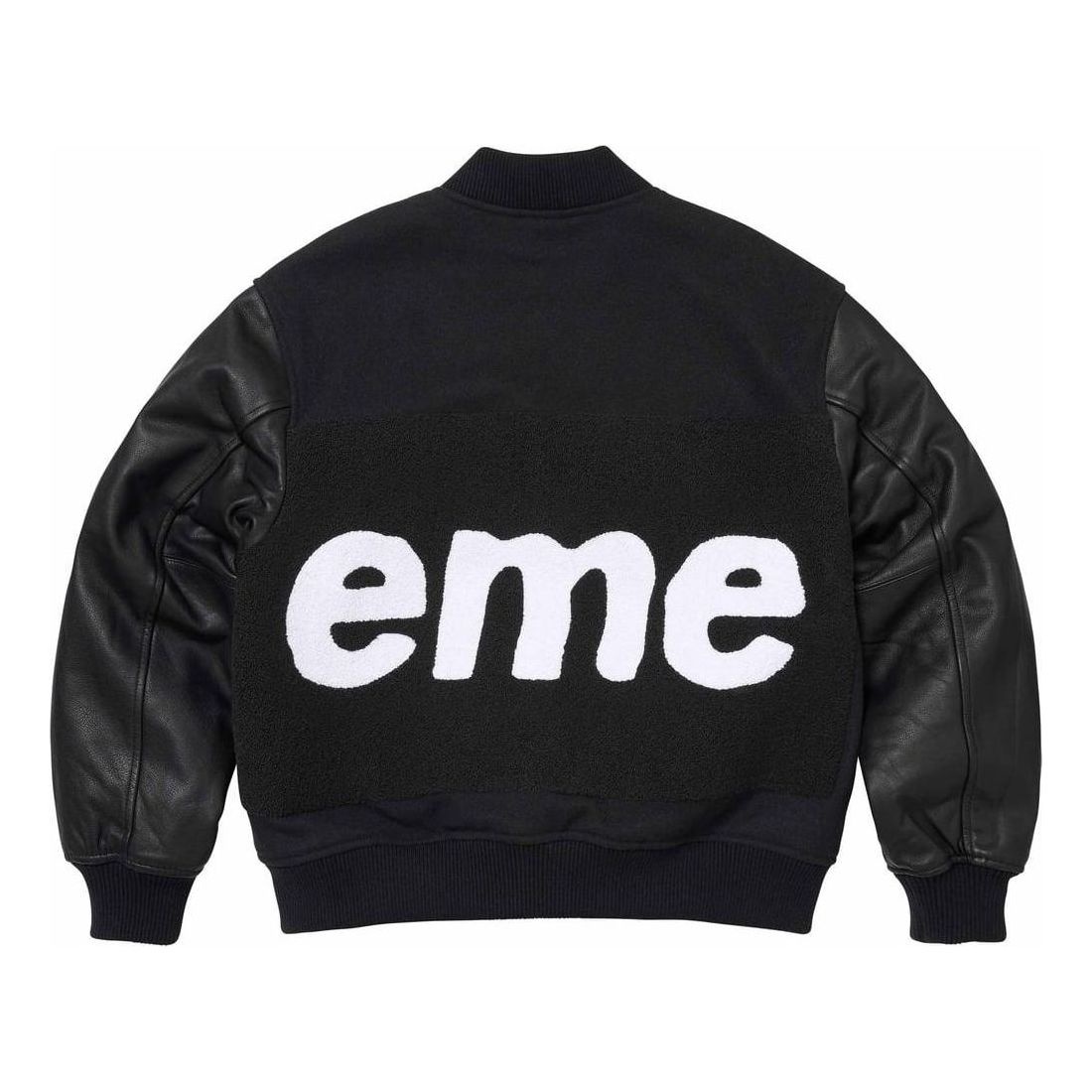 Supreme Big Logo Chenille Varsity Jacket 'Black Whtie' SUP-SS24-005 - 2