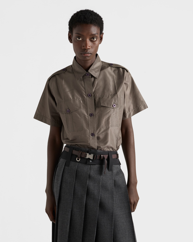 Short-sleeved taffeta shirt 3
