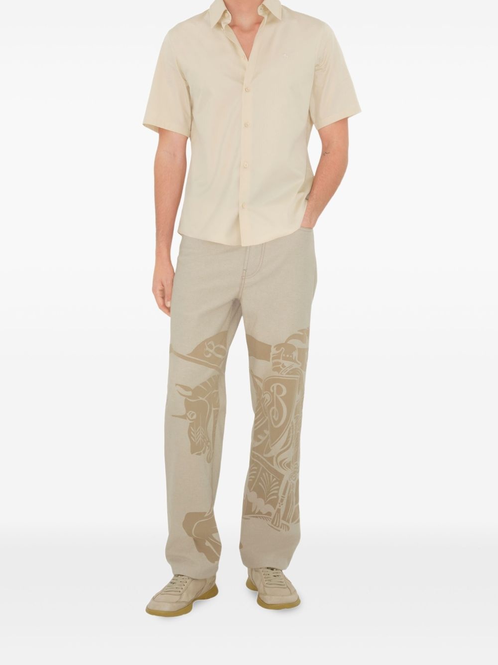 logo-embroidered shirt - 2