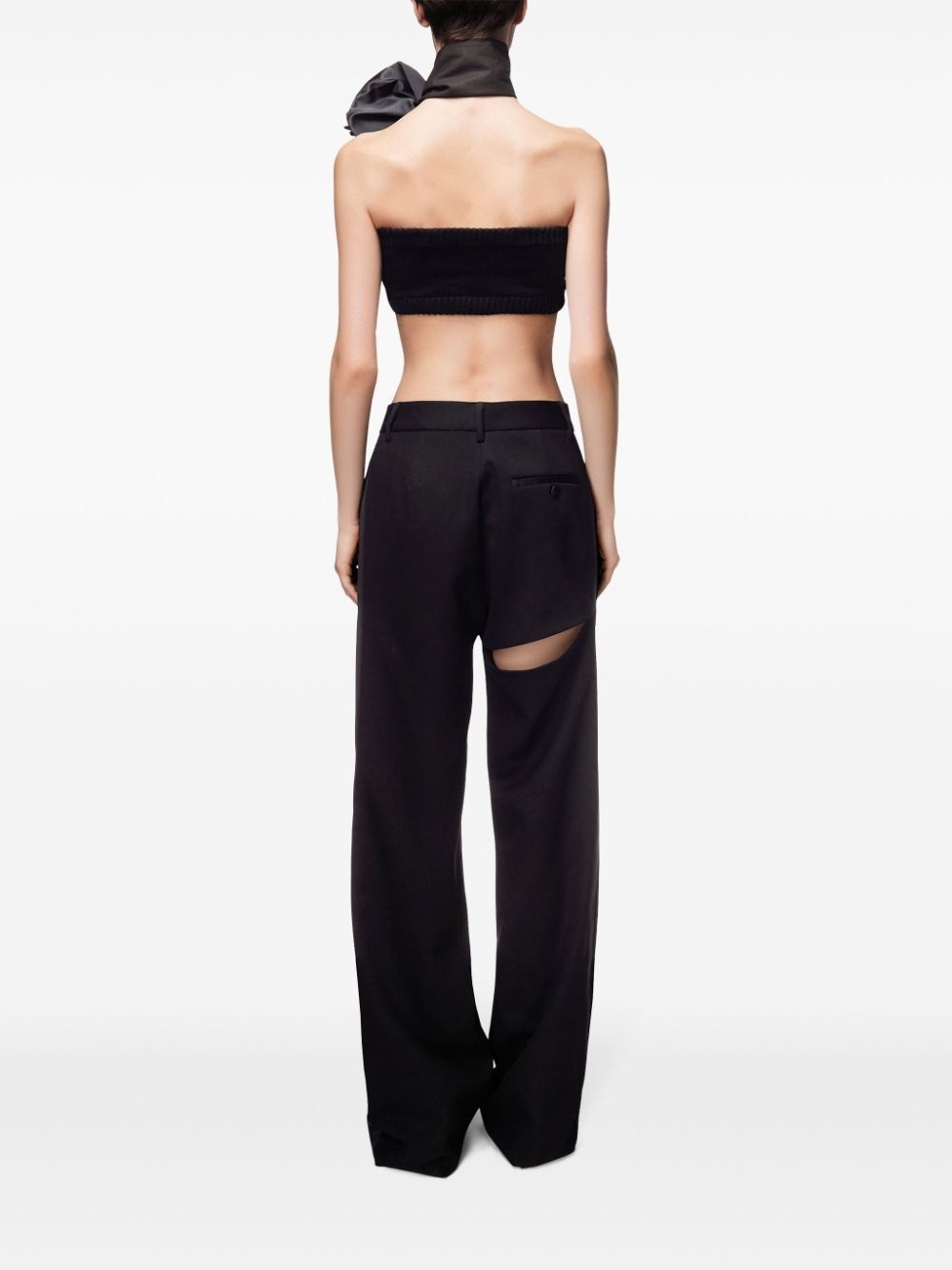 asymmetric slit trousers - 5