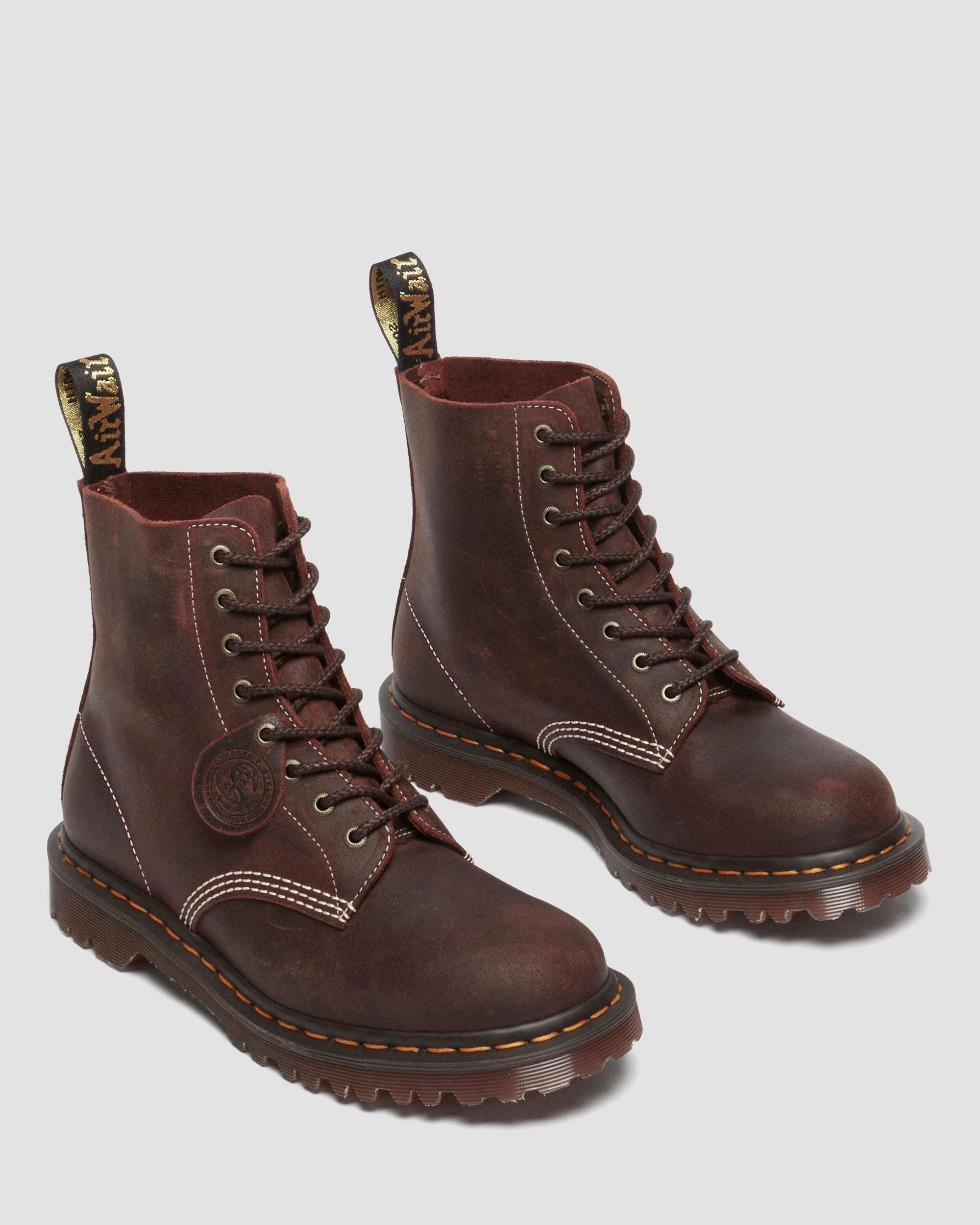 1460 Made in England Wax Commander Lace Up Boots - 8