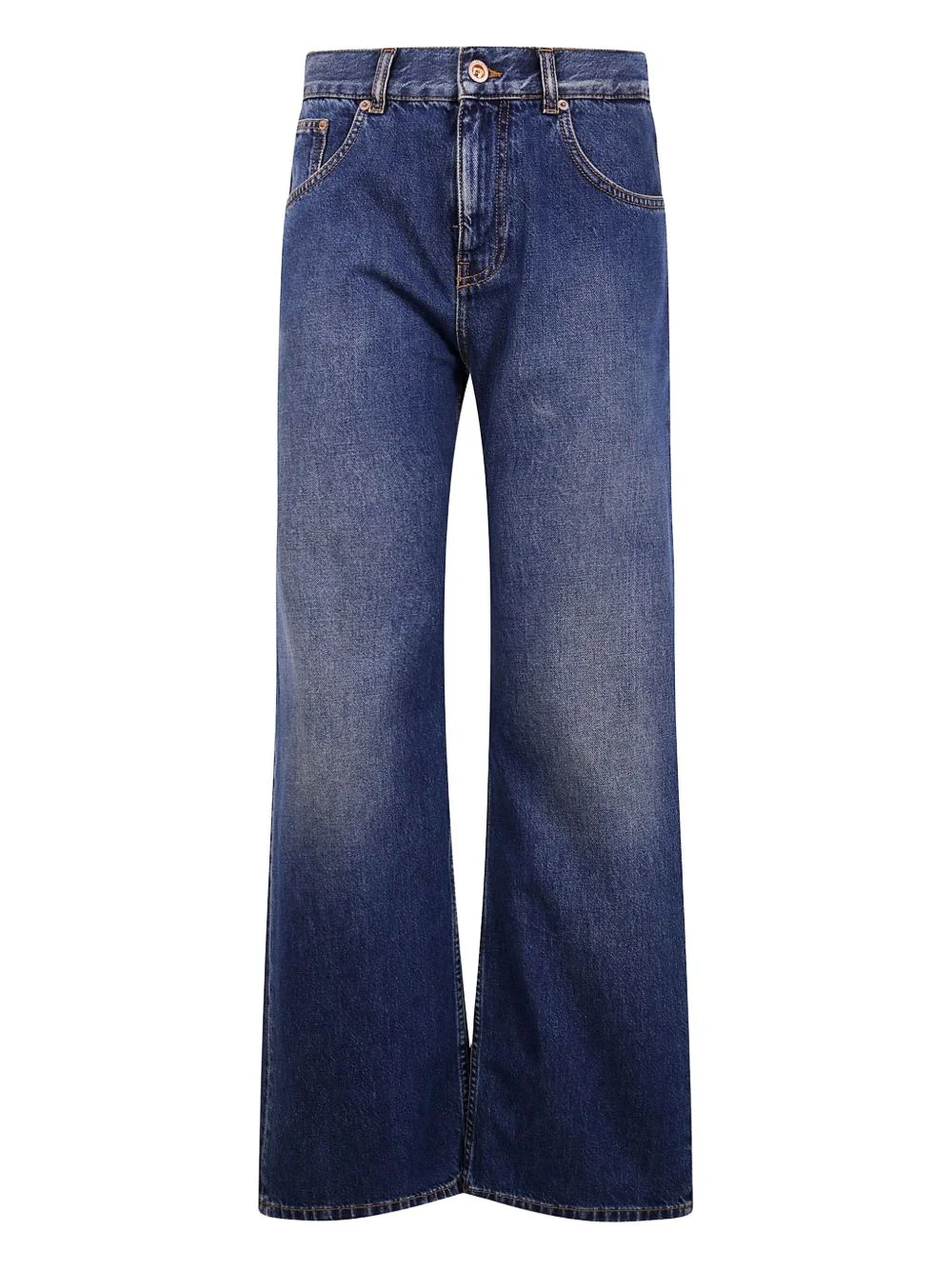 patch-detail cotton jeans - 1