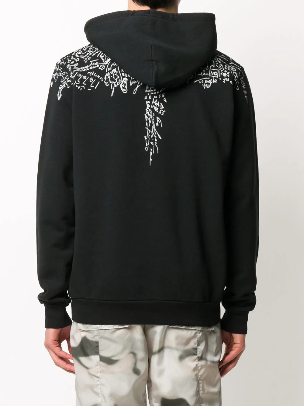 doodle print hoodie - 4