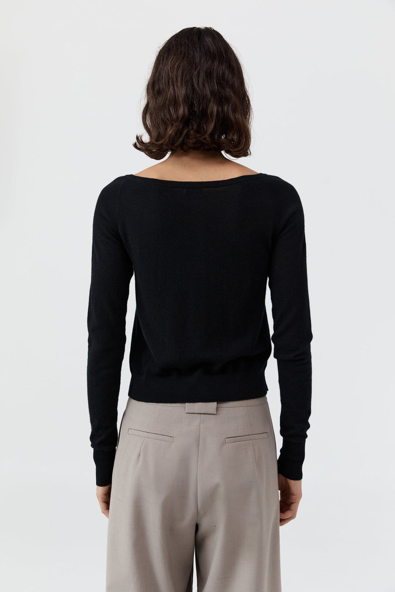 Merino Wool Ballet Cardigan - Black 5