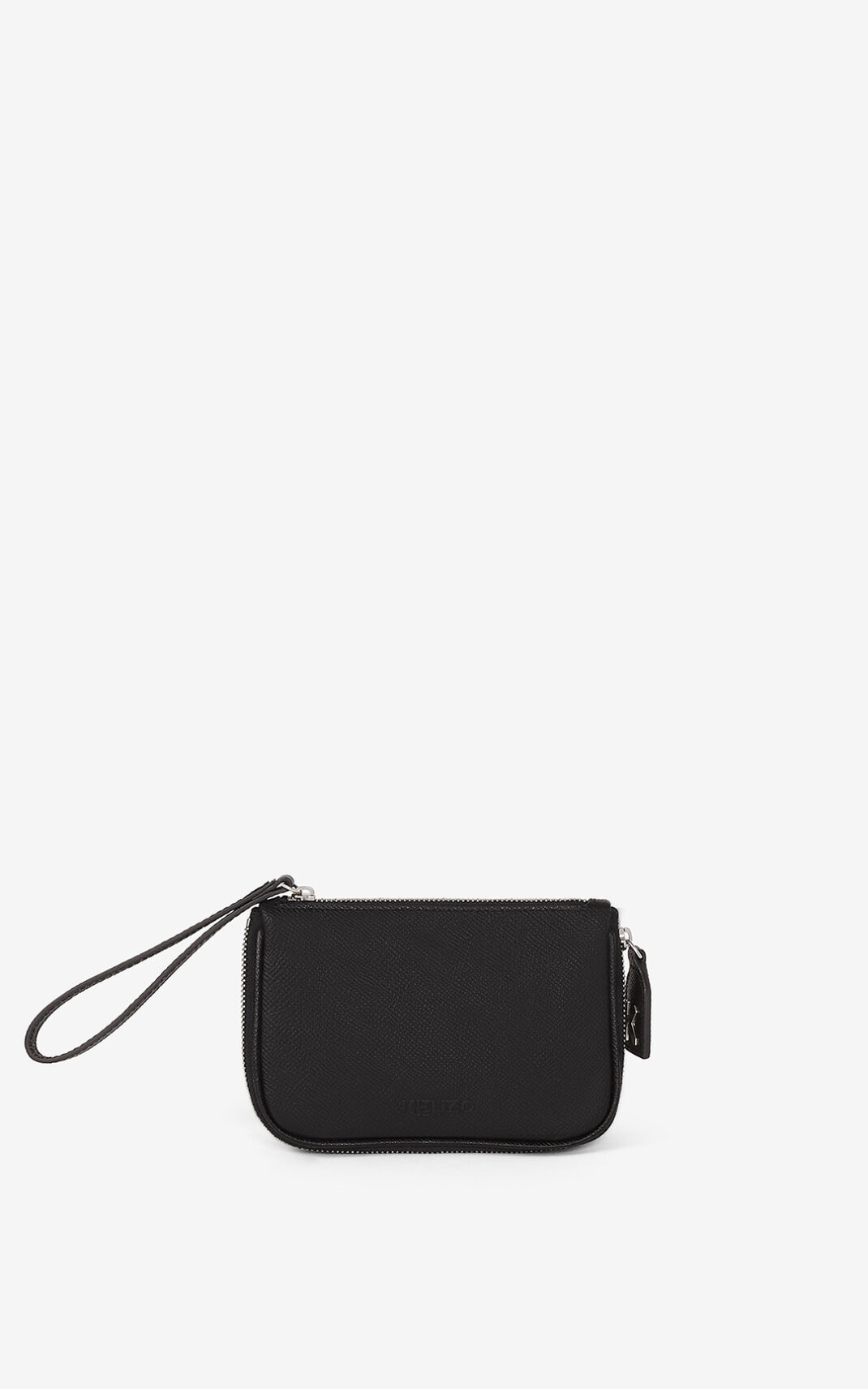 KENZO Kompact small grained leather clutch - 1