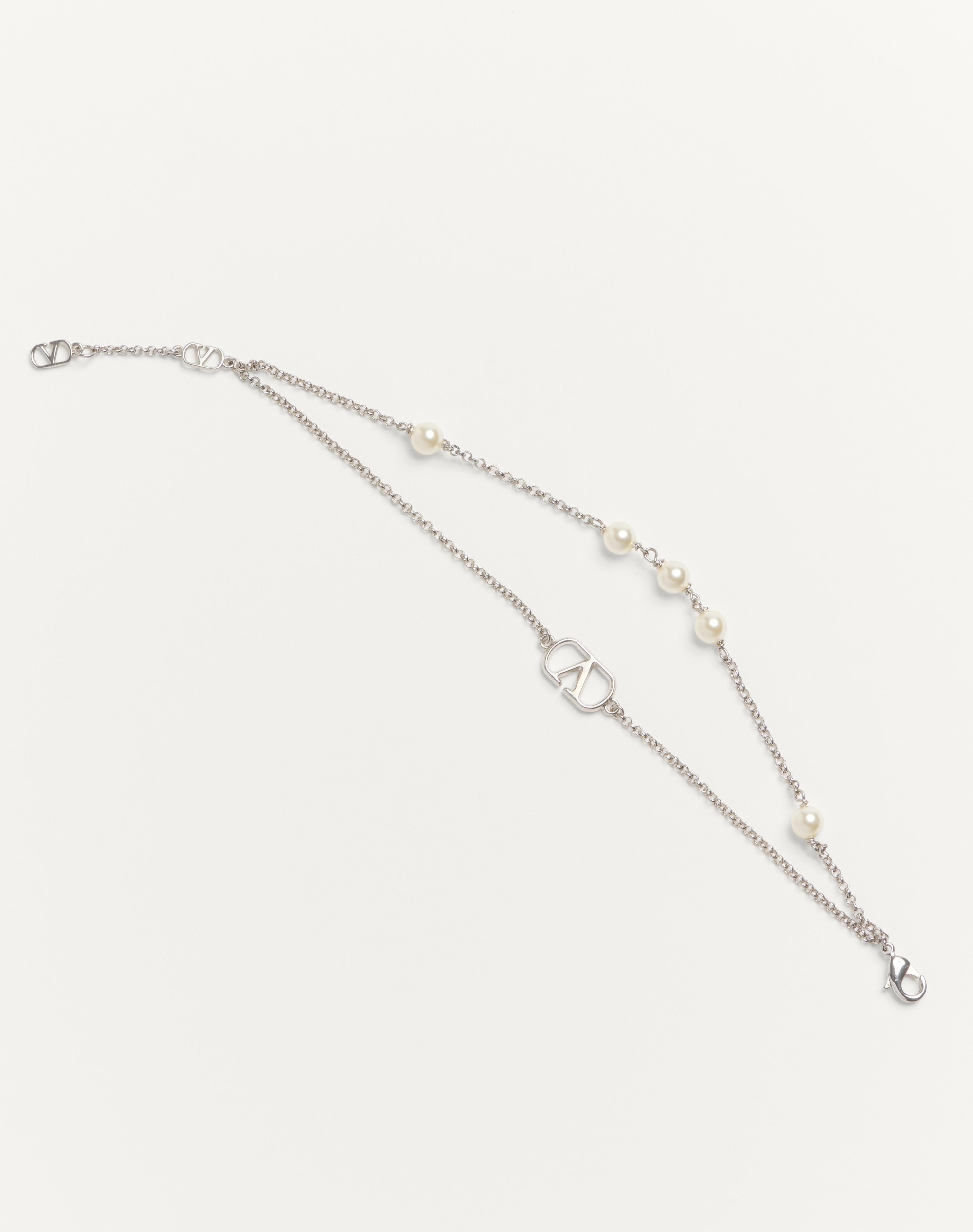VLOGO SIGNATURE METAL BRACELET WITH SWAROVSKI® PEARLS - 4