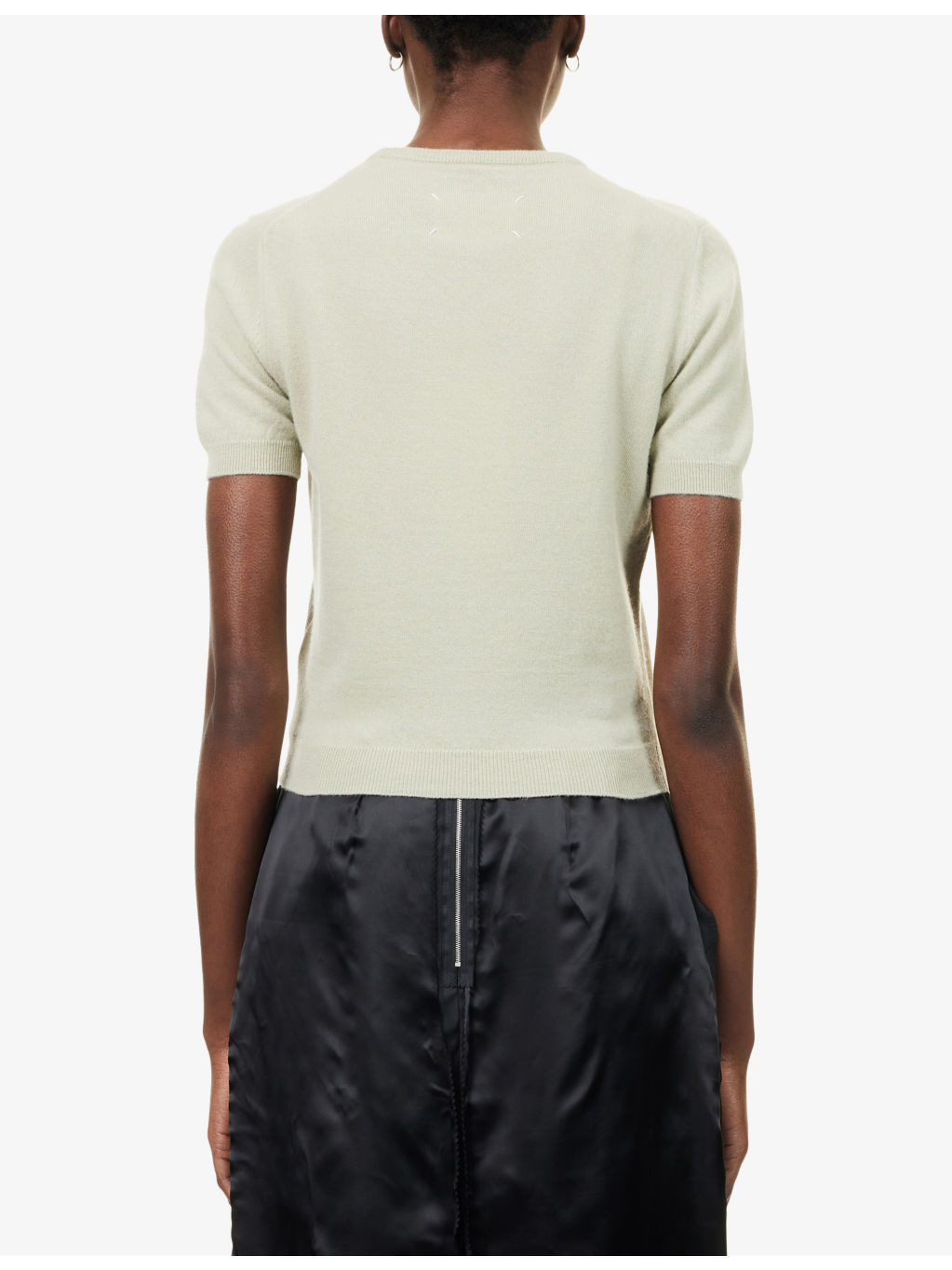 Crewneck Short-Sleeve Virgin-Wool Jumper - 4