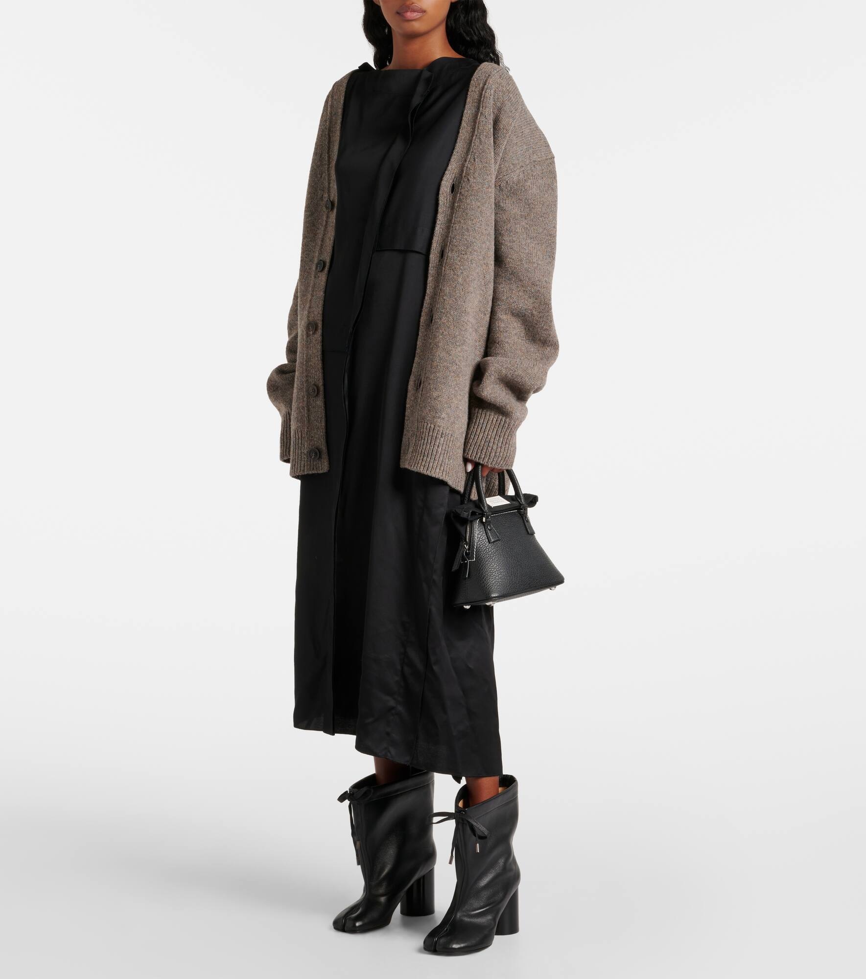 Tabi drawstring leather ankle boots - 3