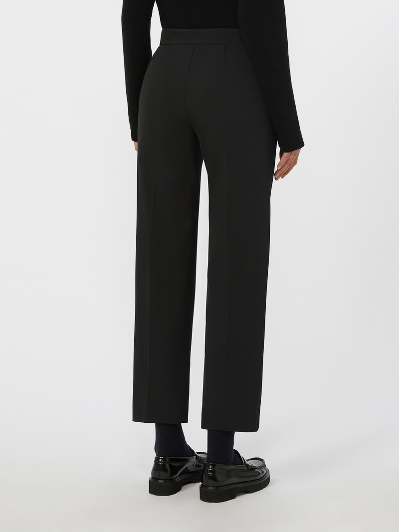 MALIKA Slim gabardine trousers 4