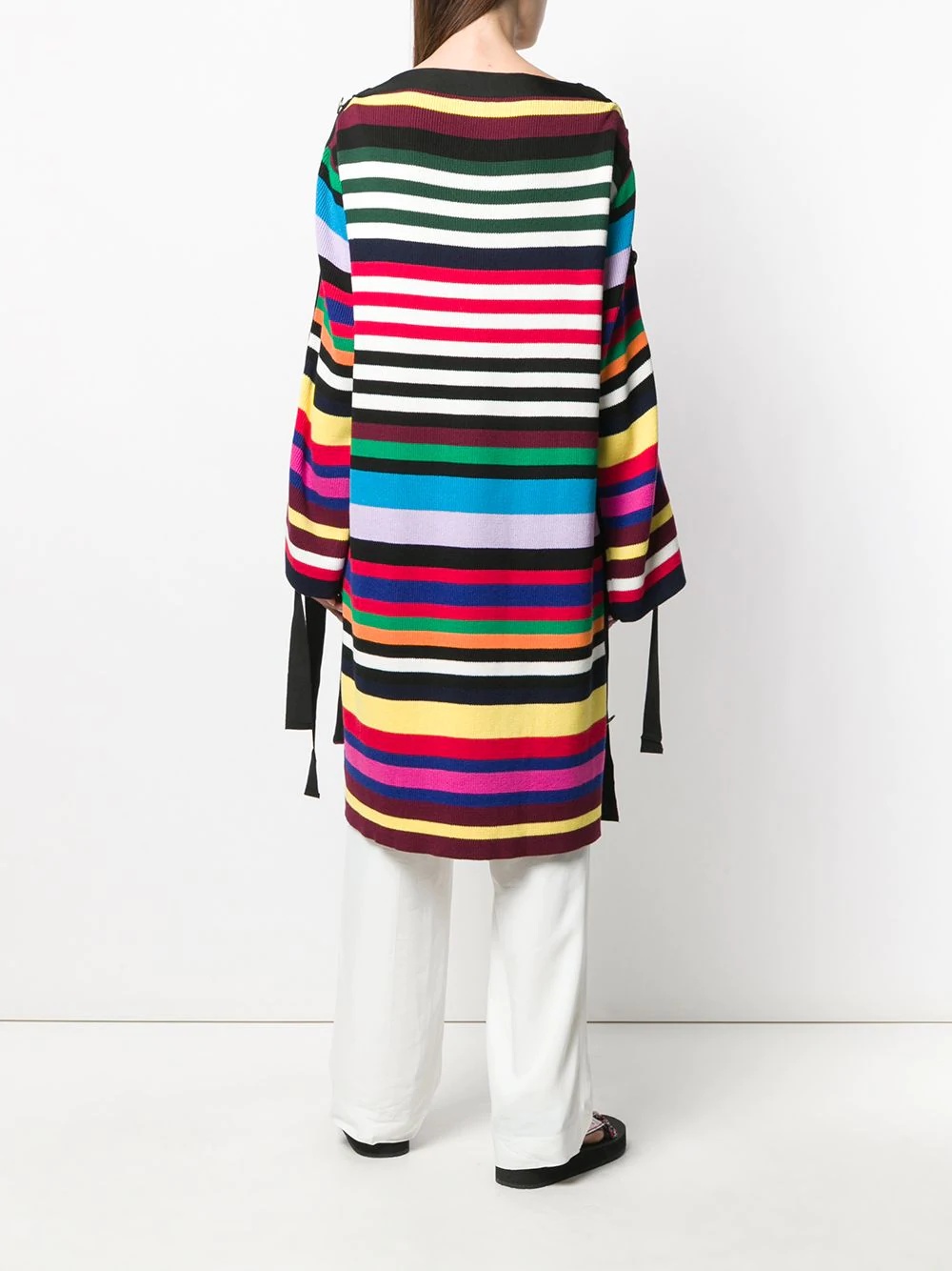 two-tone grosgrain poncho - 4