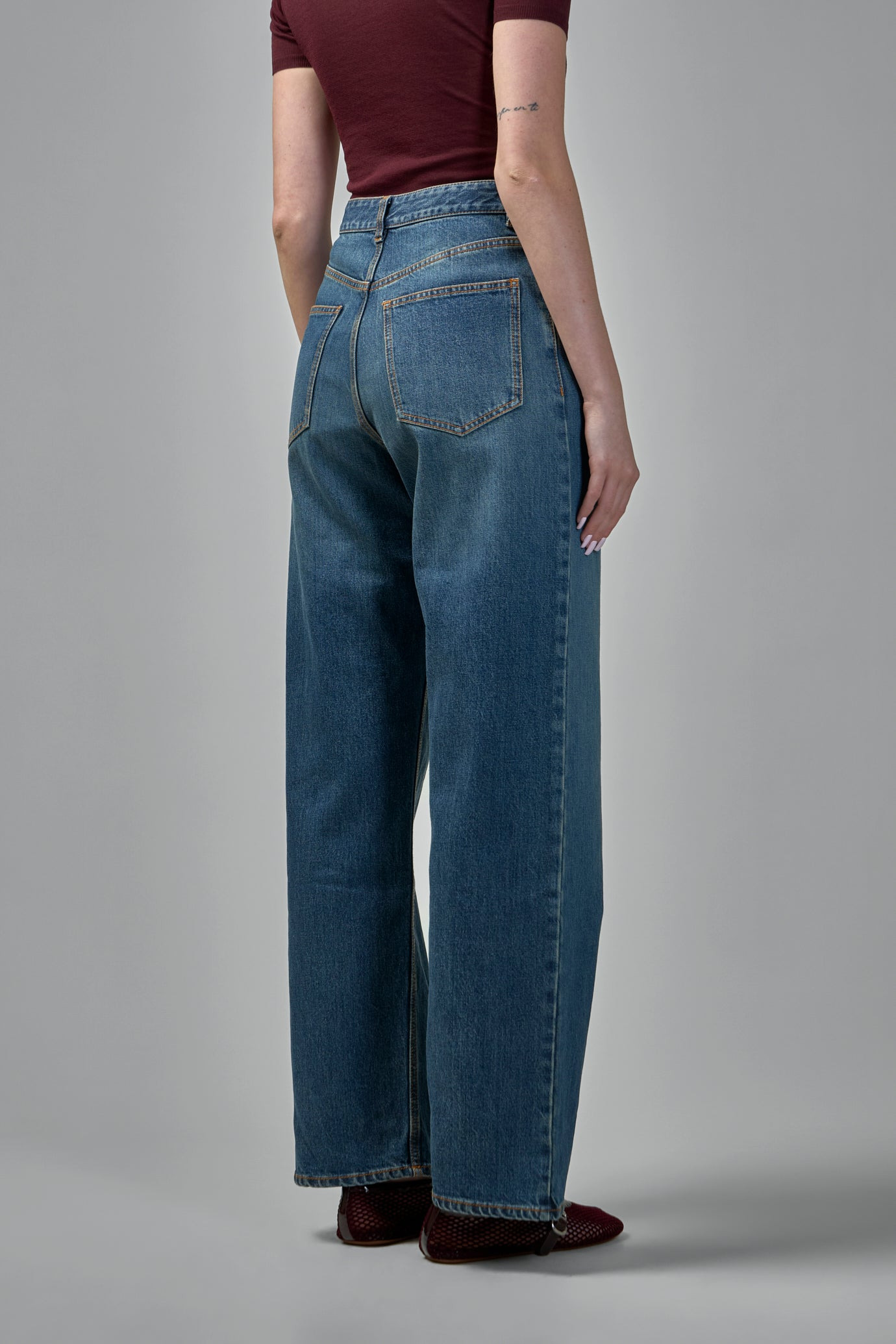 Low Waist Denim Pants - 4