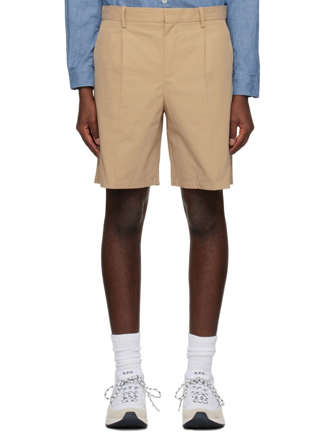Beige Terry Shorts - 1