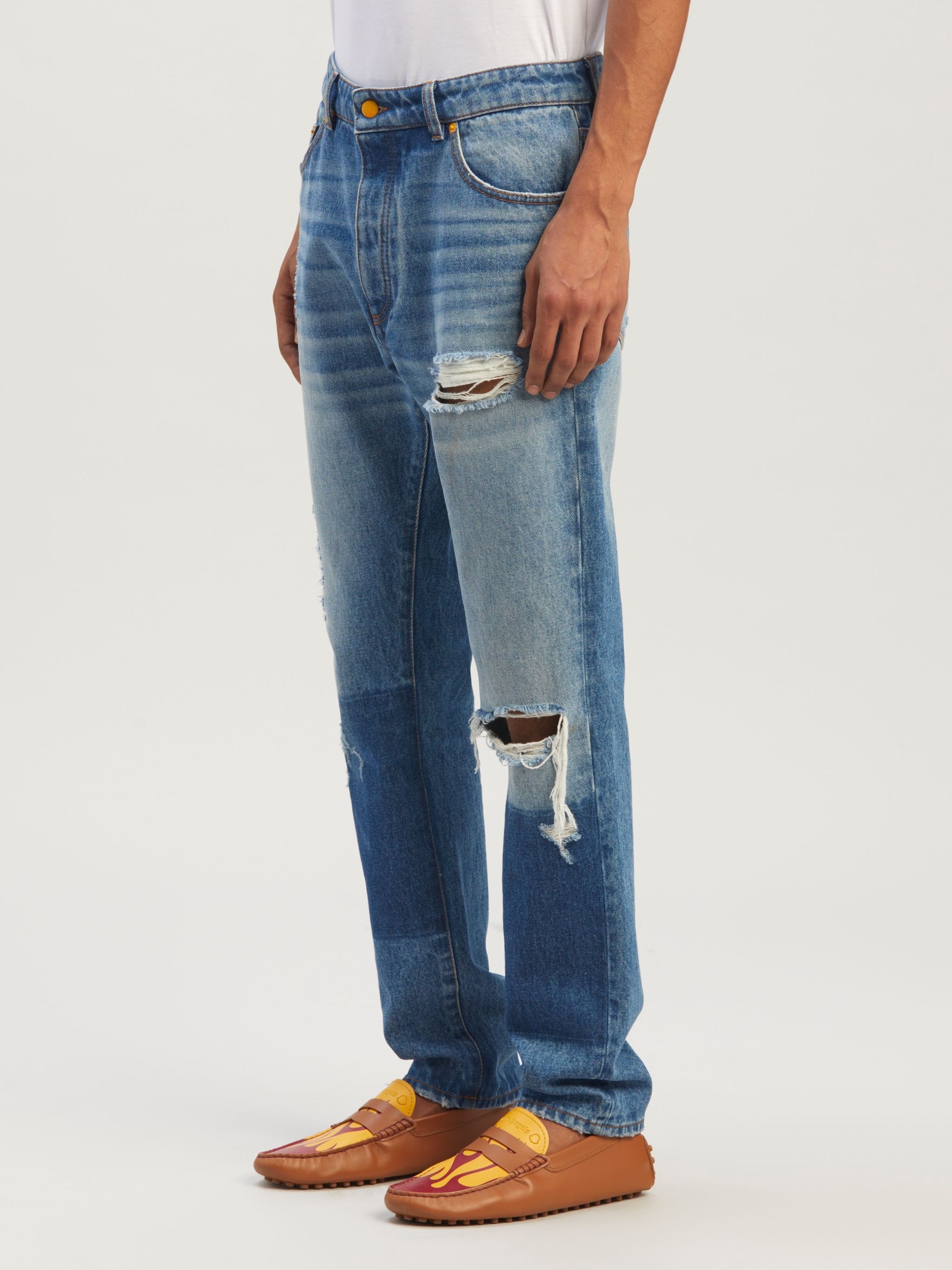 8 MONCLER PALM ANGELS DENIM PANTS - 4