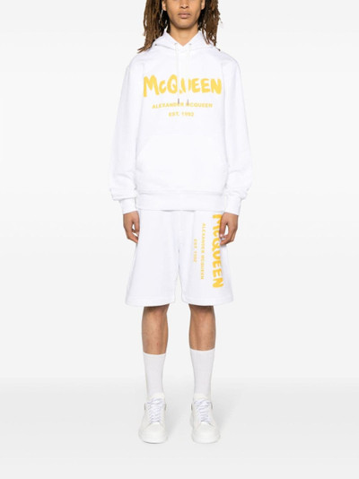 Alexander McQueen logo-print cotton shorts outlook