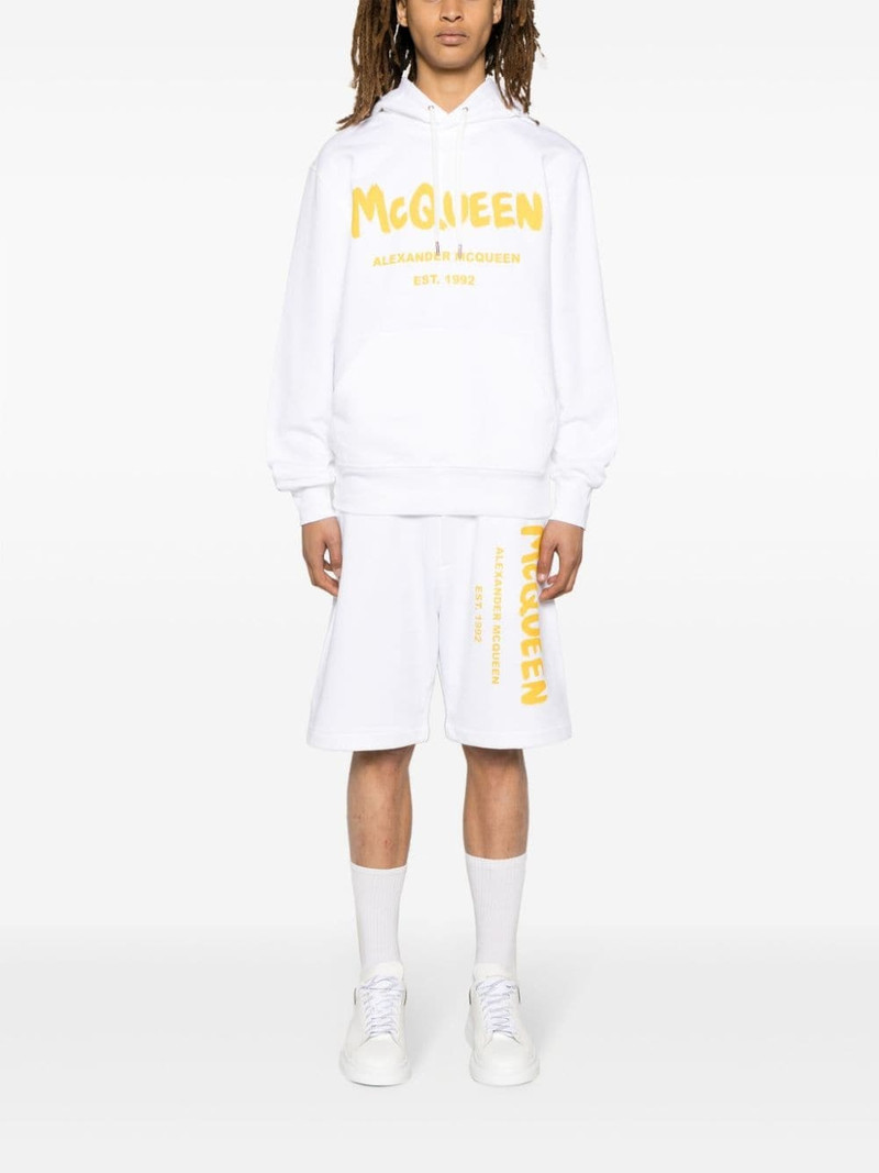 Alexander McQueen logo-print cotton shorts outlook