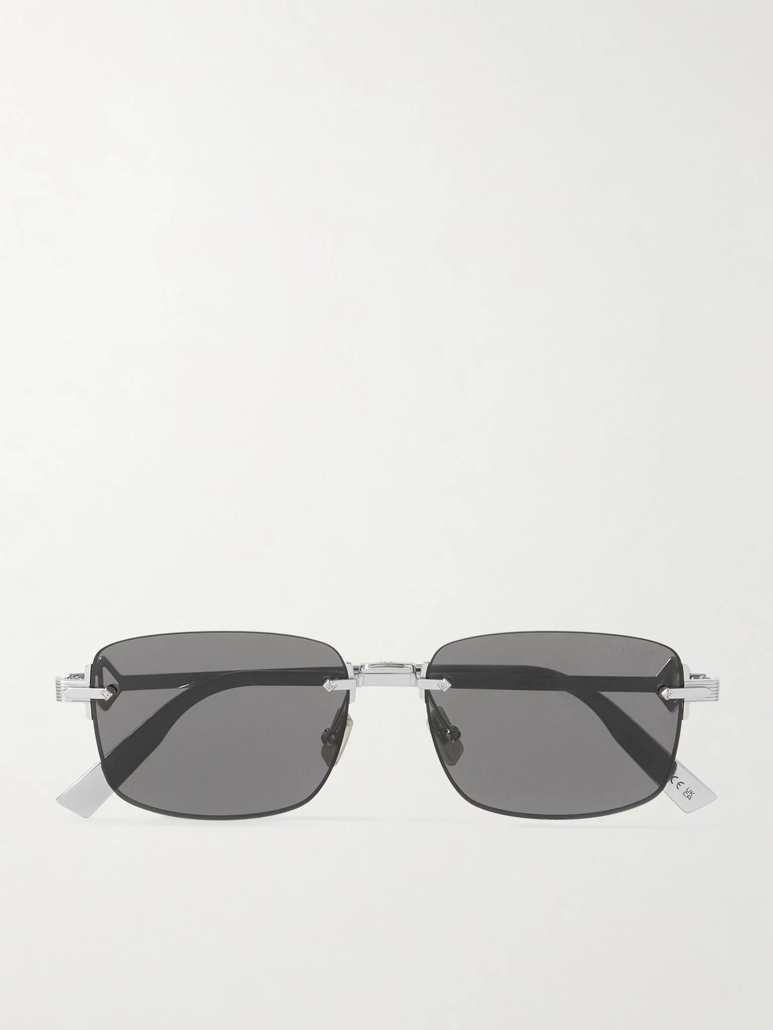 CD Diamond S11U Rectangular-Frame Rimless Silver-Tone Sunglasses Silver - 1