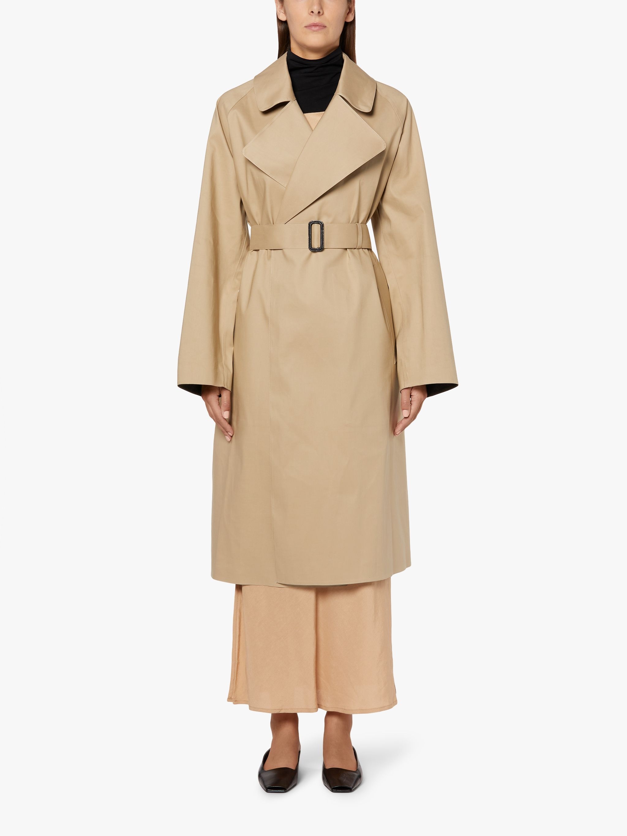 KINTORE FAWN BONDED COTTON TRENCH COAT | LR-1039 - 3