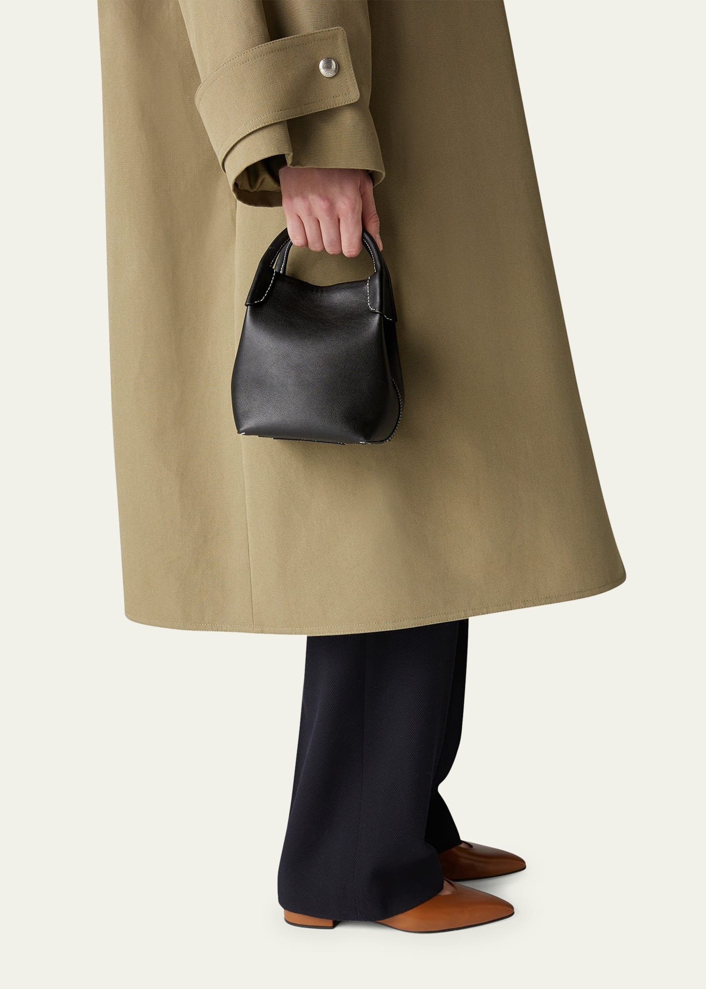 Bale Micro Rounded Leather Top-Handle Bag - 2