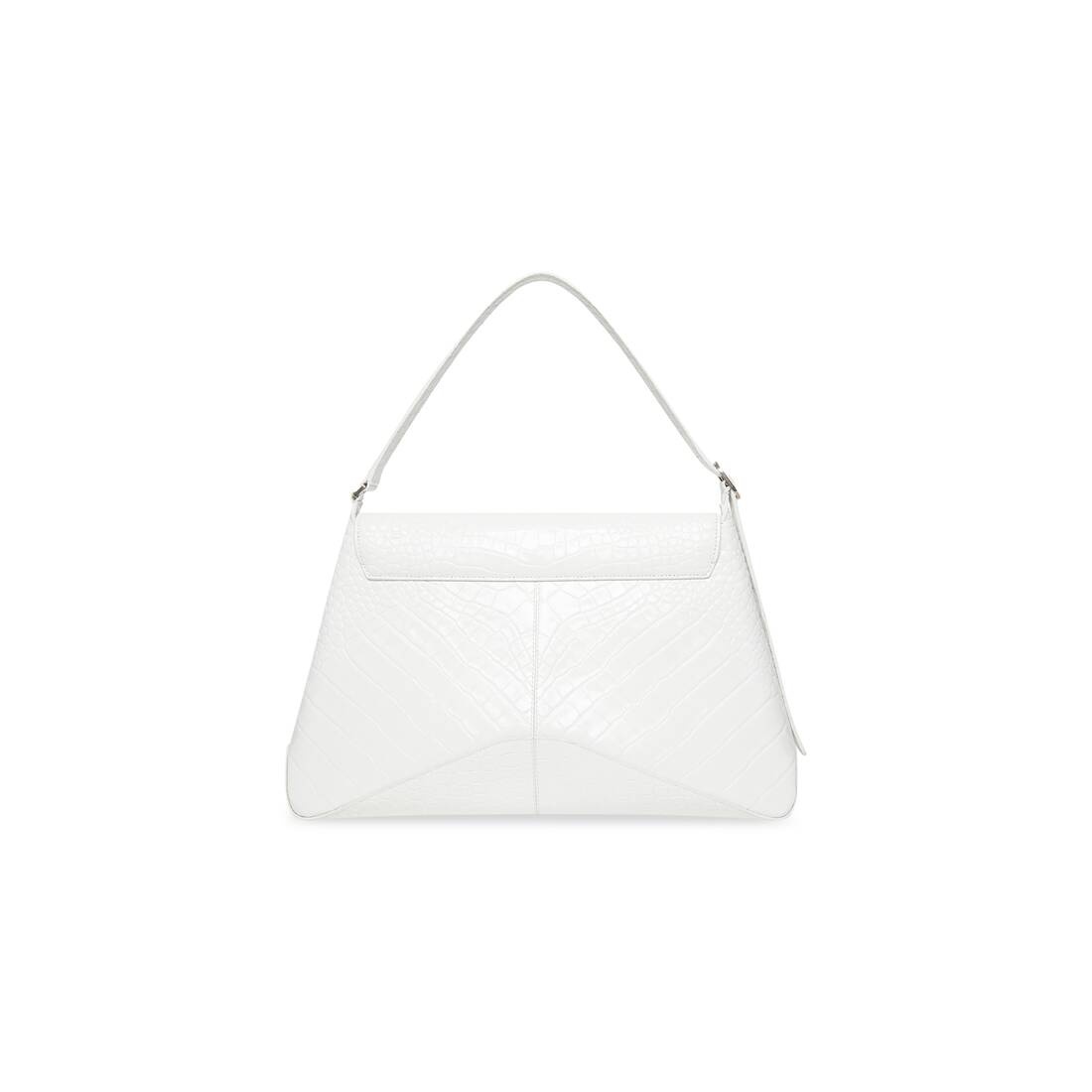 Women's Xx Xl Flap Bag Crocodile Embossed in White - 4