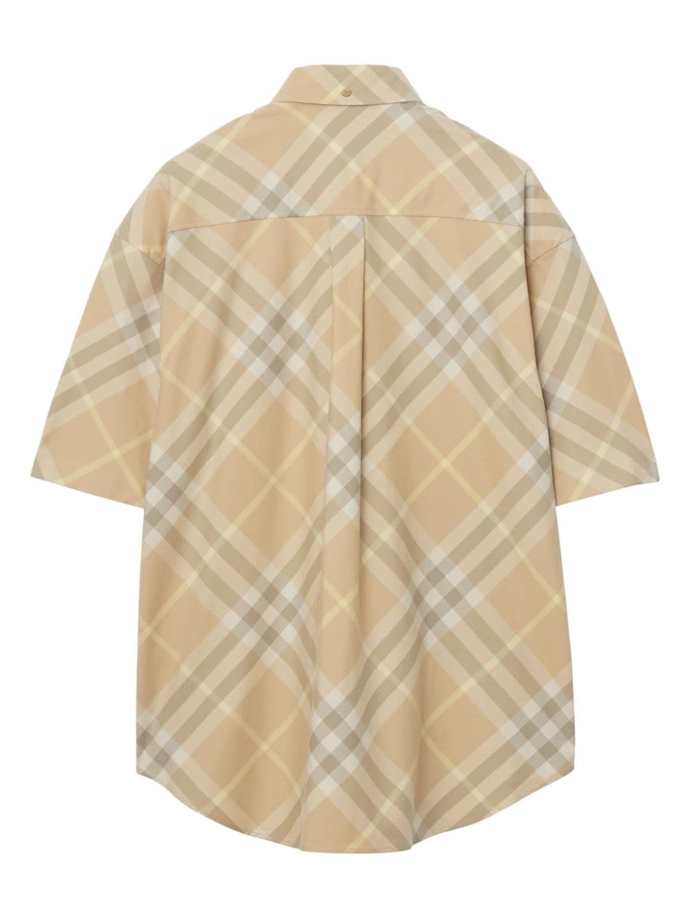 checkered short-sleeved button-down shirt - 6