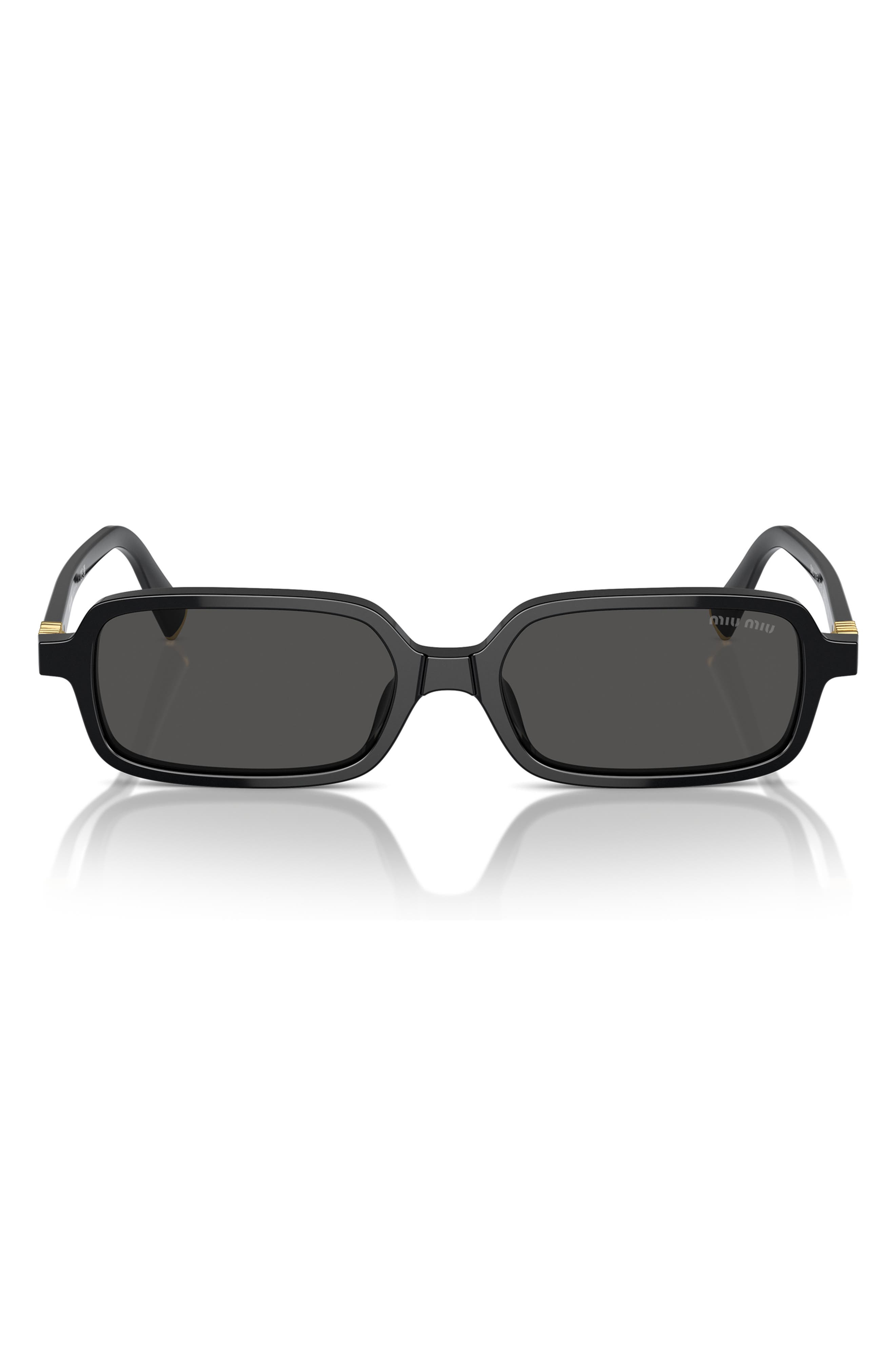 Miu Miu 52mm Rectangular Sunglasses in Black at Nordstrom - 3