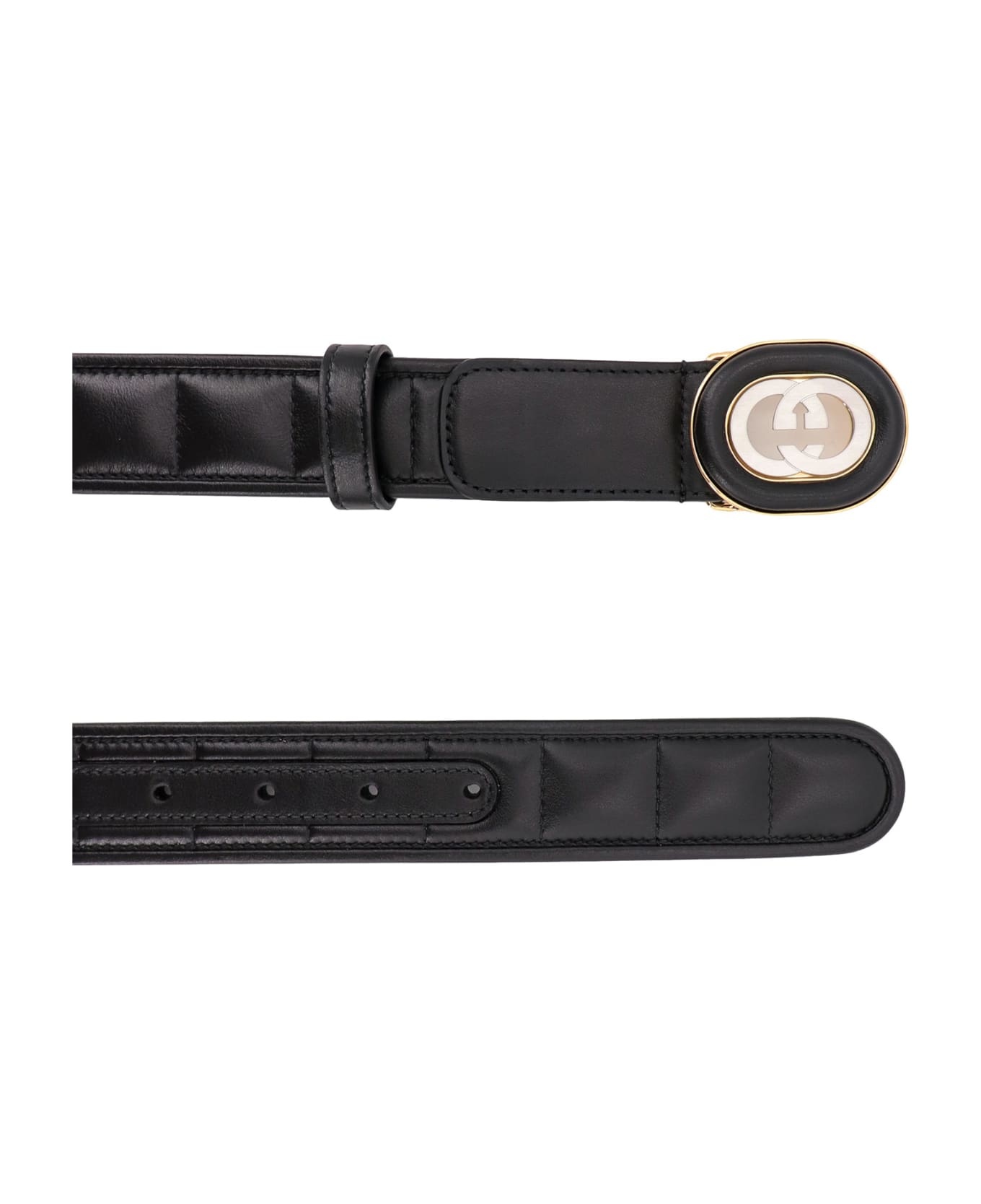 Black Leather Belt - 2