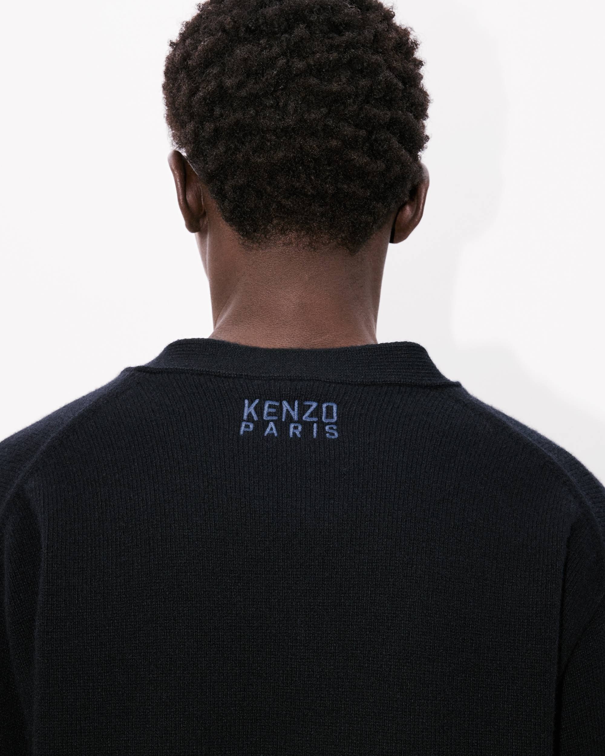 'KENZO Happy Tiger' embroidered cardigan in merino wool - 7