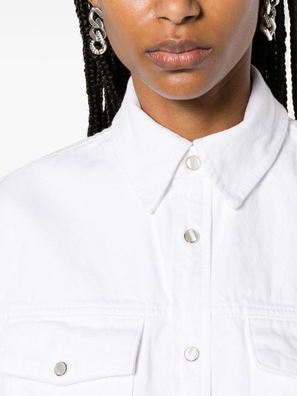 cropped denim jacket - 5