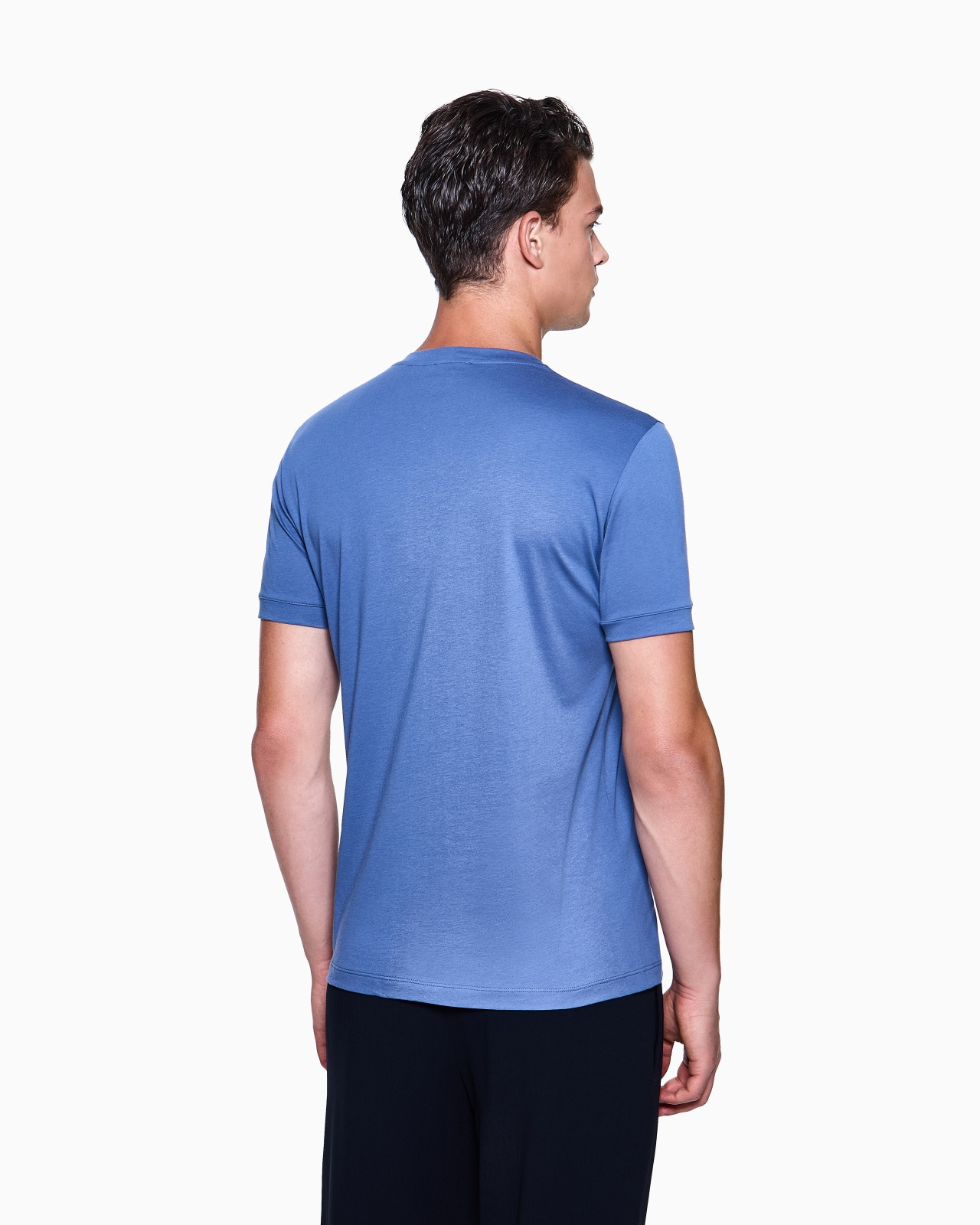 BORGONUOVO 11 CREW-NECK T-SHIRT IN PIMA COTTON JERSEY - 3