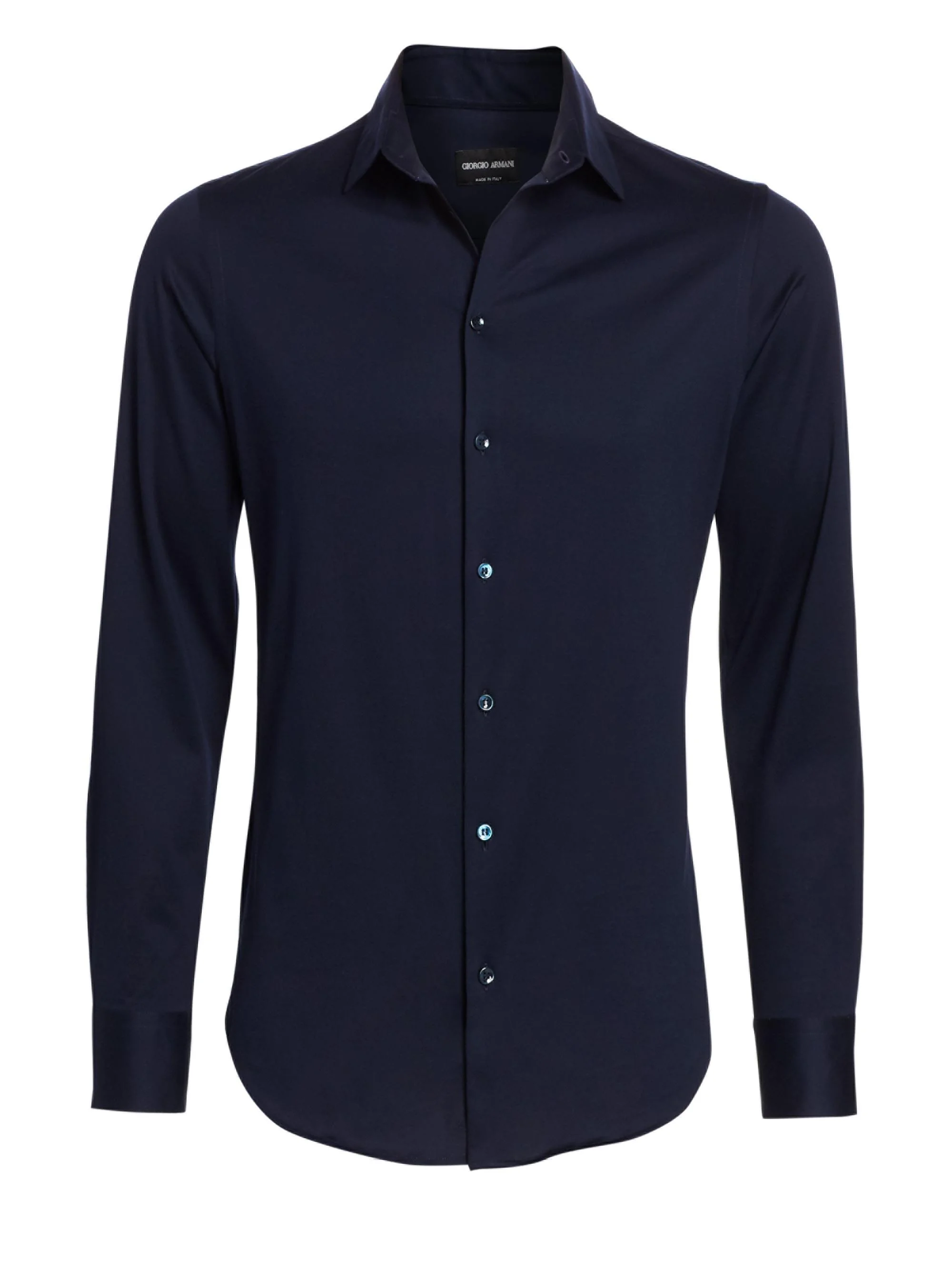 Men's Jersey Sport Shirt - Navy - 1