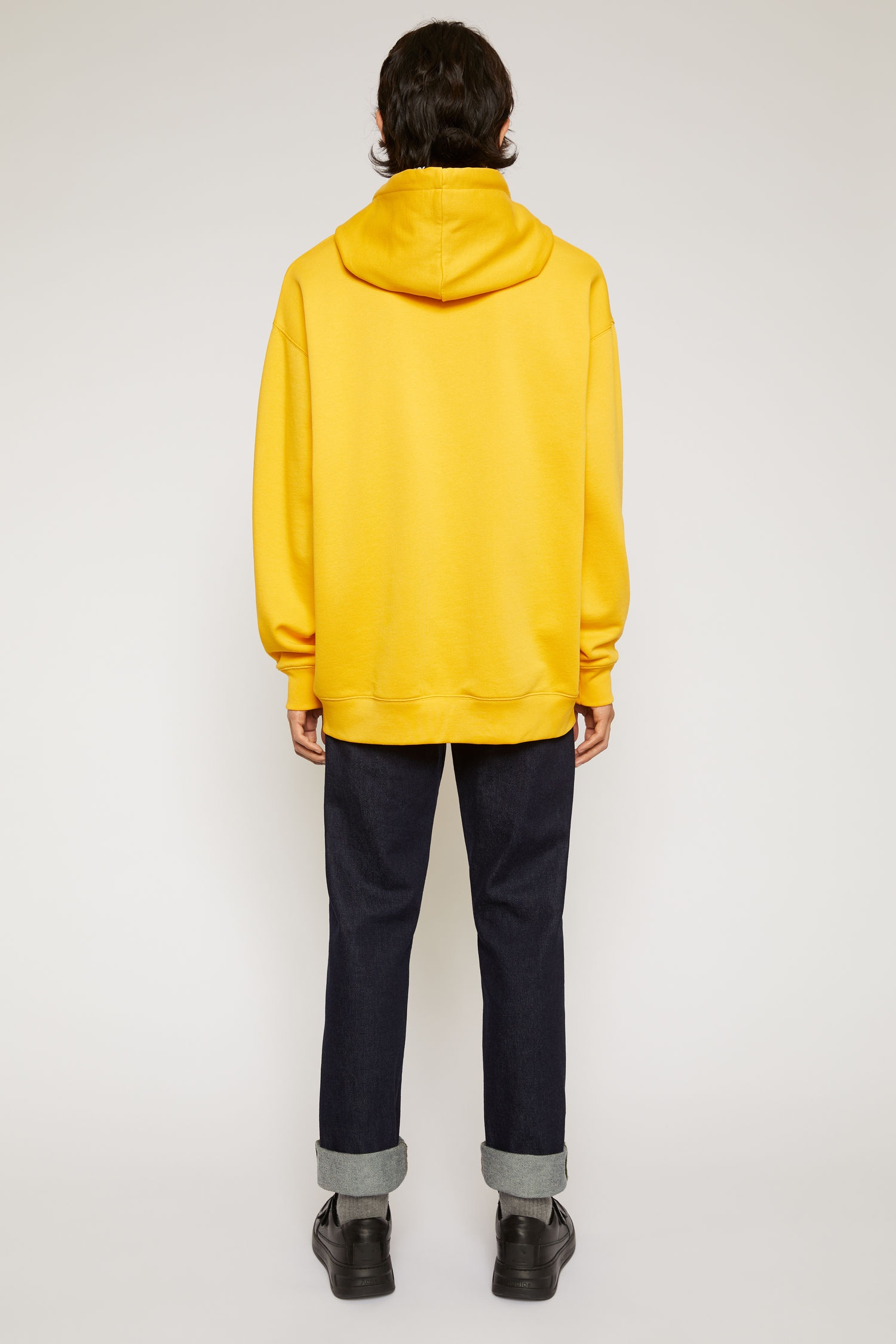 Oversized hooded sweatshirt honey yellow - 3