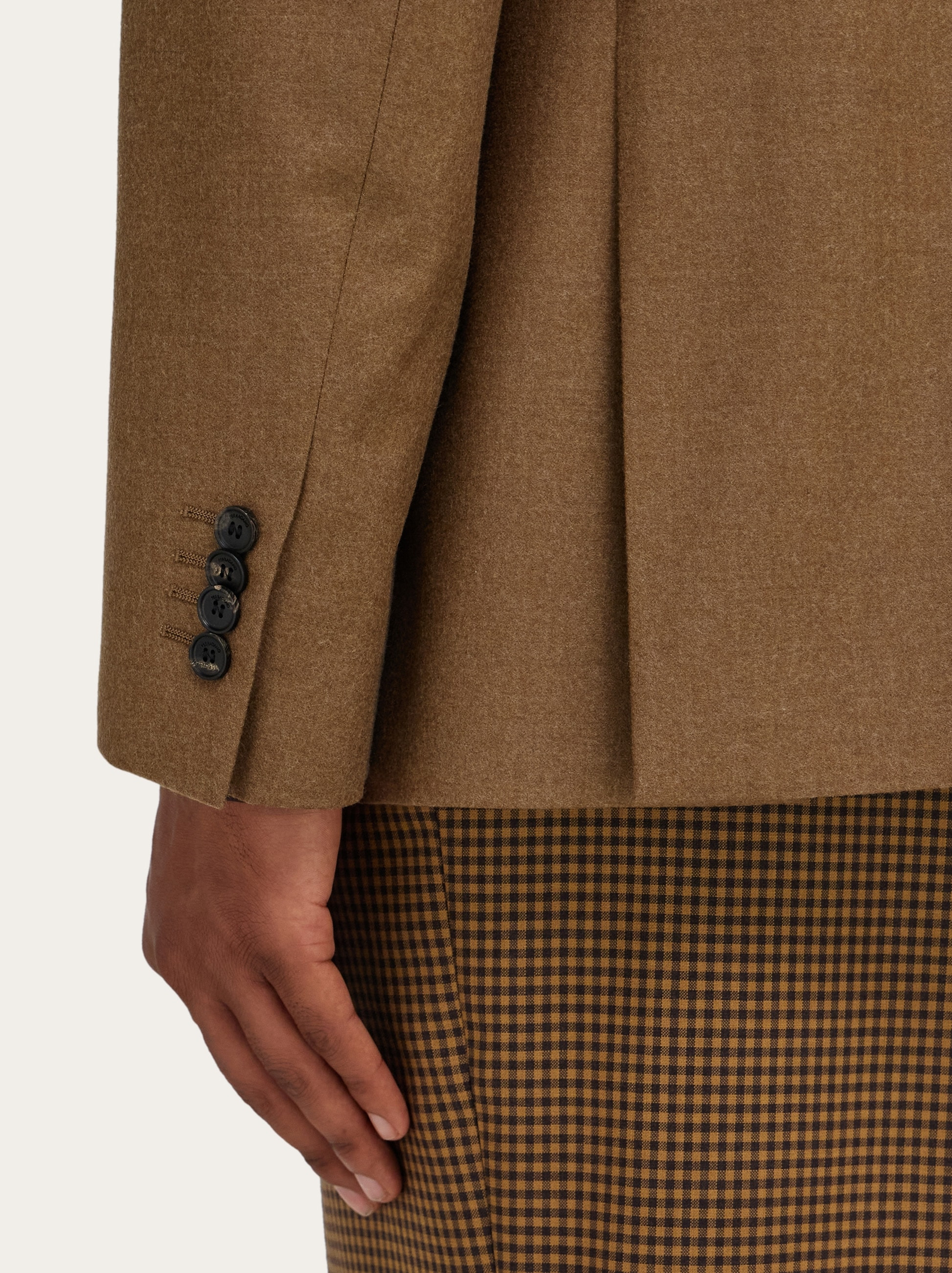 Single breasted flannel blazer - 5