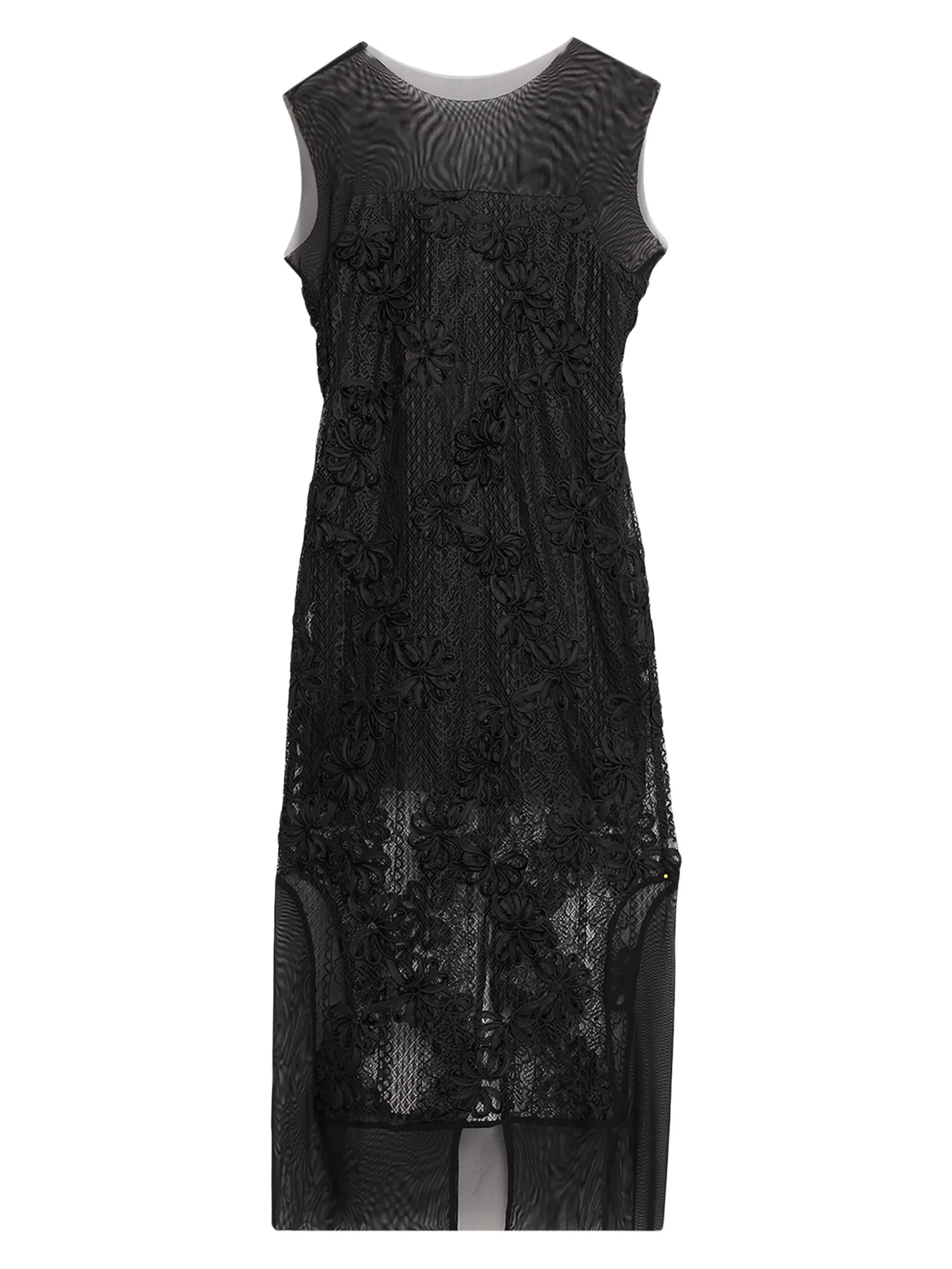 Women's Cove Floral-Lace Sheer-Overlay Midi-Dress - Black - 1