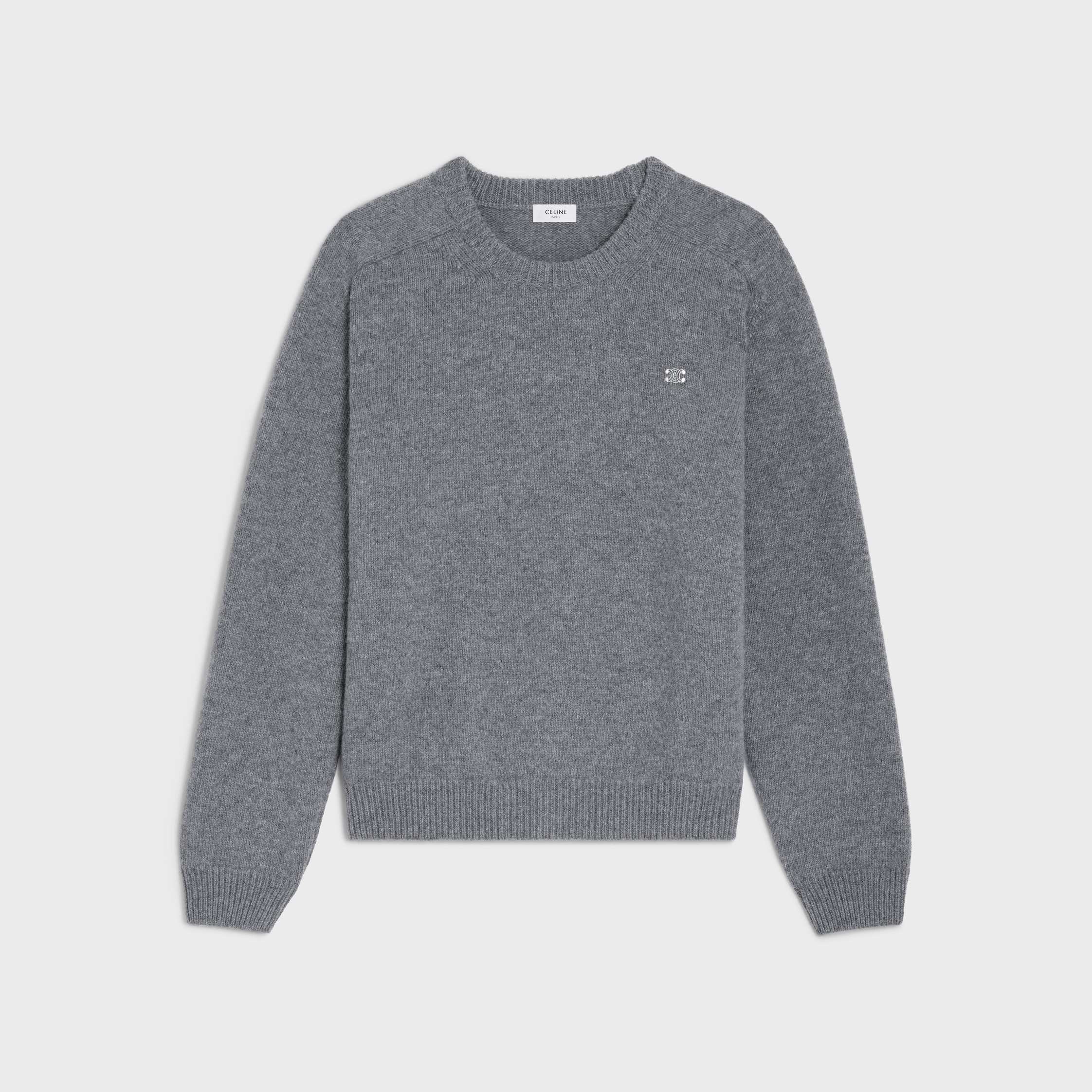triomphe crew neck sweater in wool and cashmere - 1