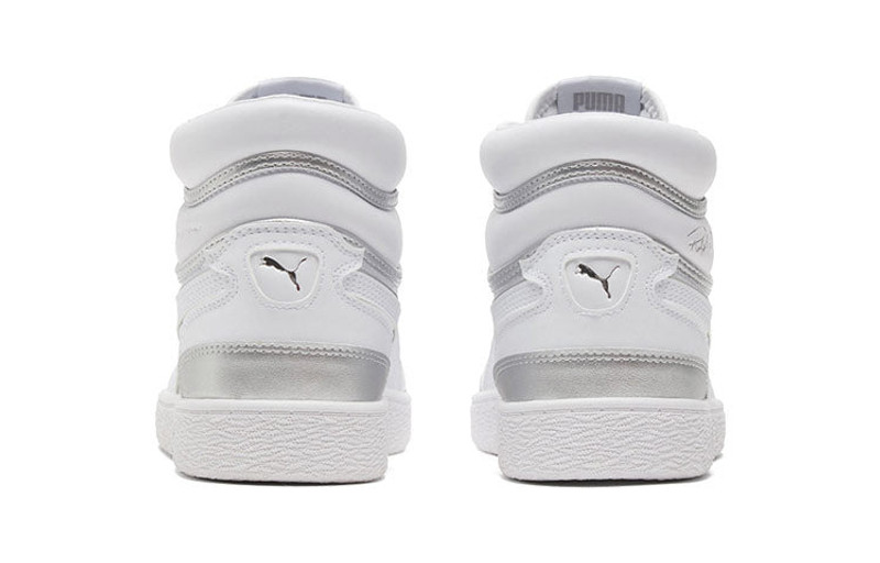 PUMA (WMNS) PUMA Ralph Sampson Mid Metal 'White Silver' 374662-01 outlook