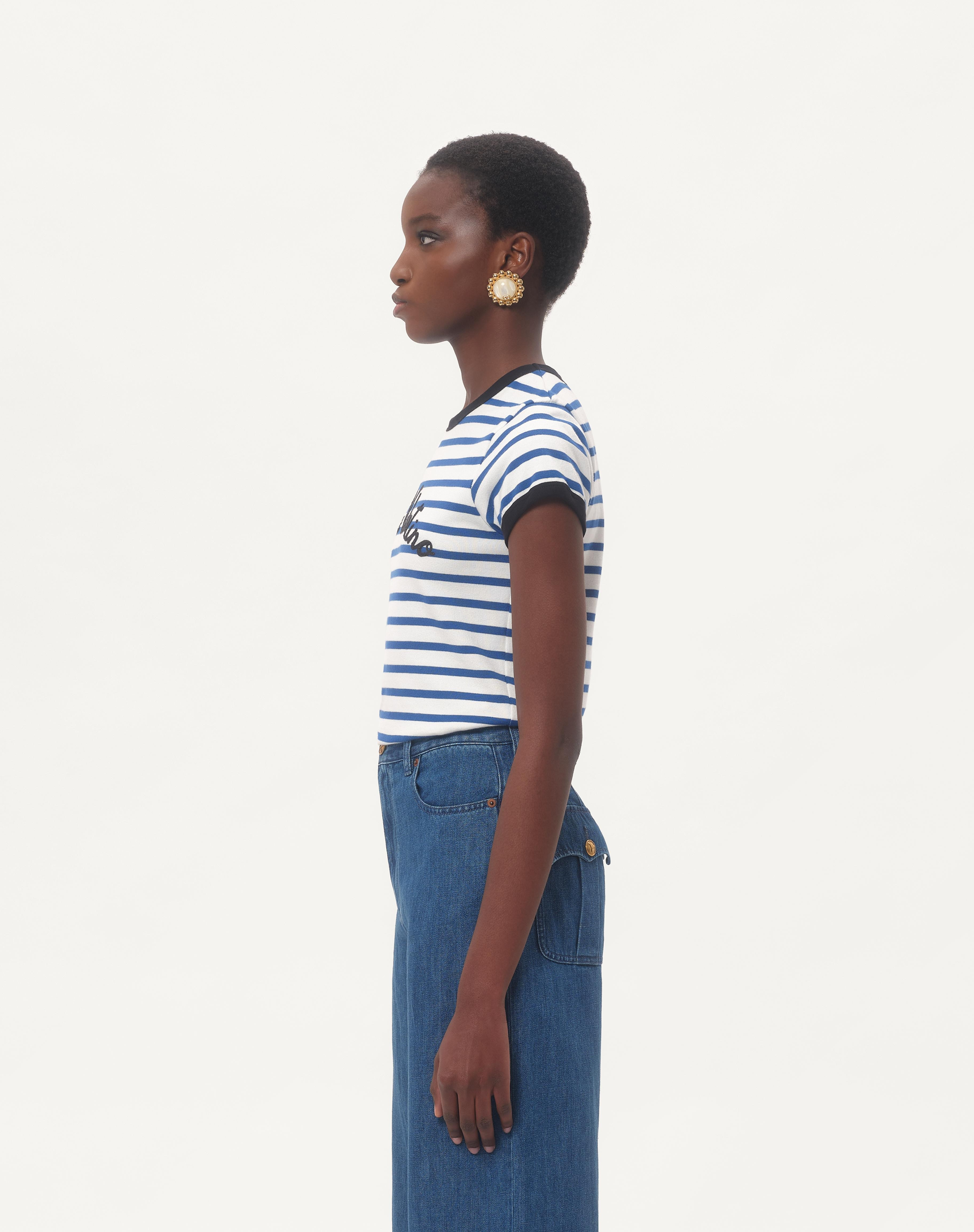 STRIPED JERSEY COTTON T-SHIRT - 6
