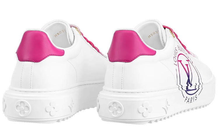 (WMNS) LOUIS VUITTON LV Time Out Sneakers 'White Pink' 1AA1BL - 4