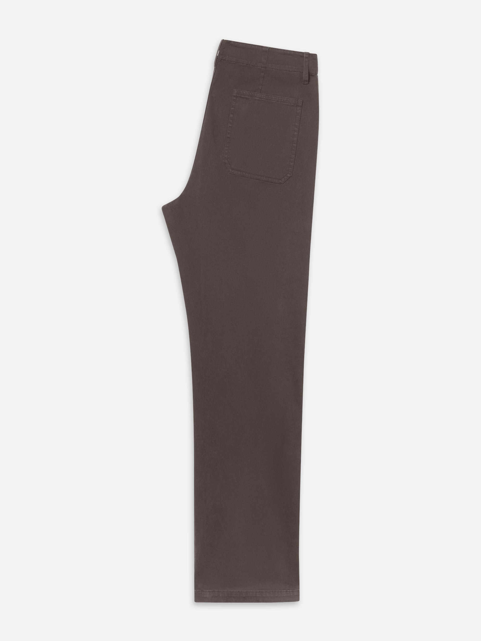 Cotton Chino Pants in Dark Chocolate - 3