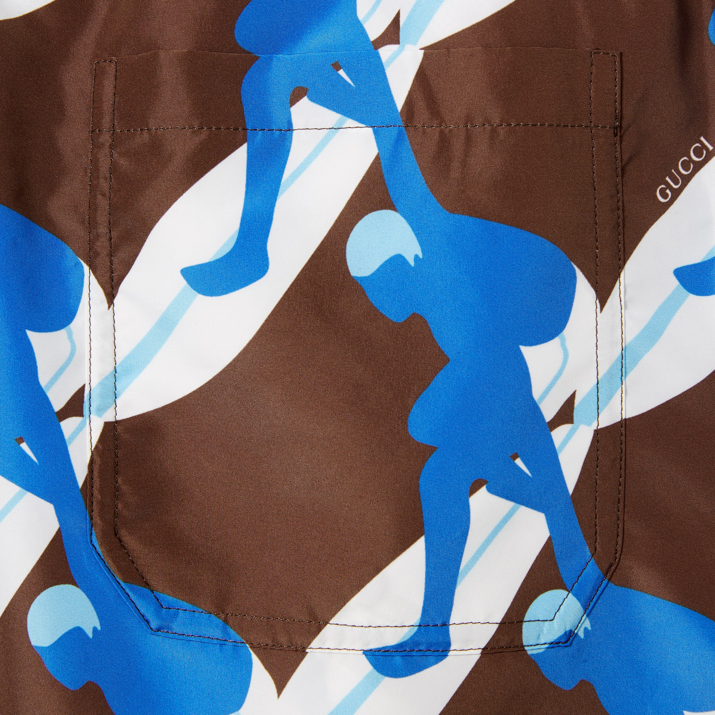 Printed technical poplin swim short - 6
