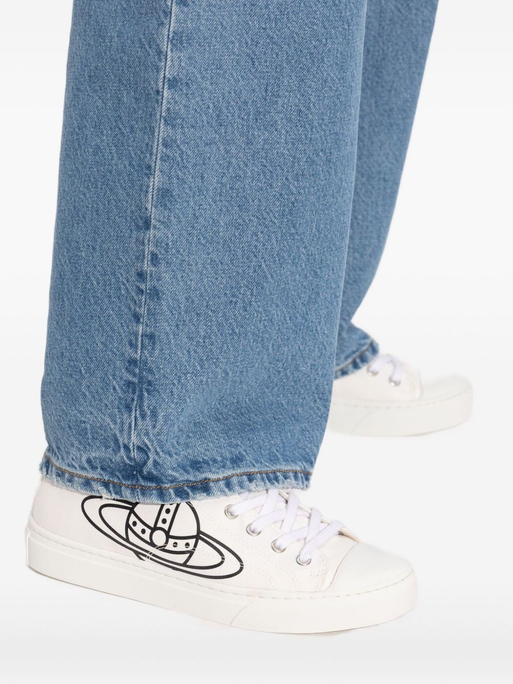 orb-print lace-up pumps - 5