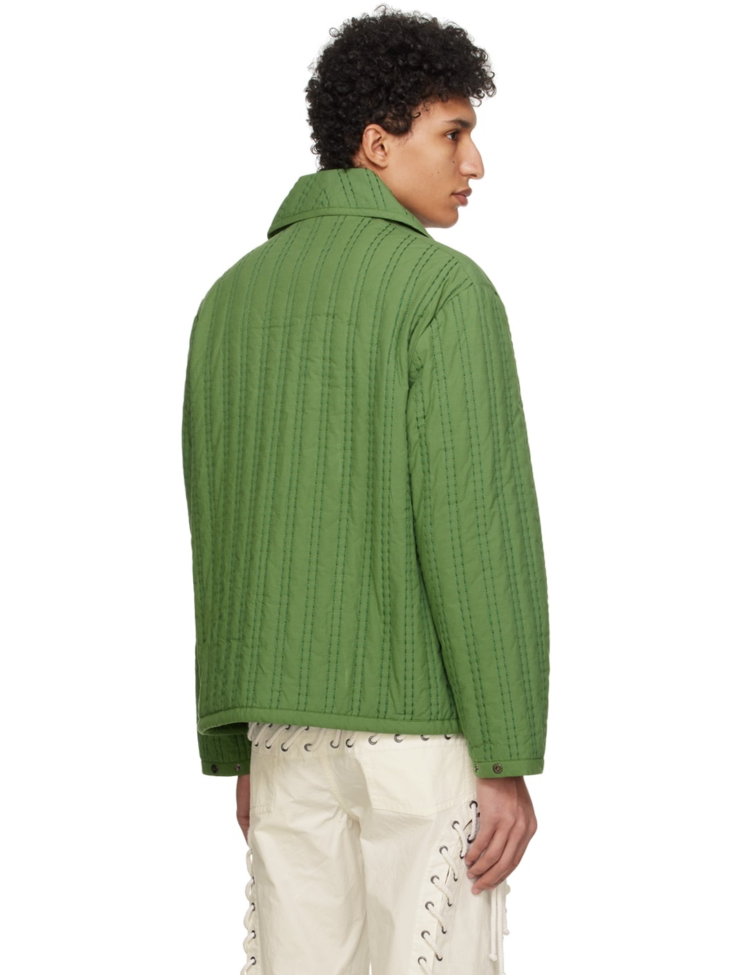 Green Quilted Jacket - 3