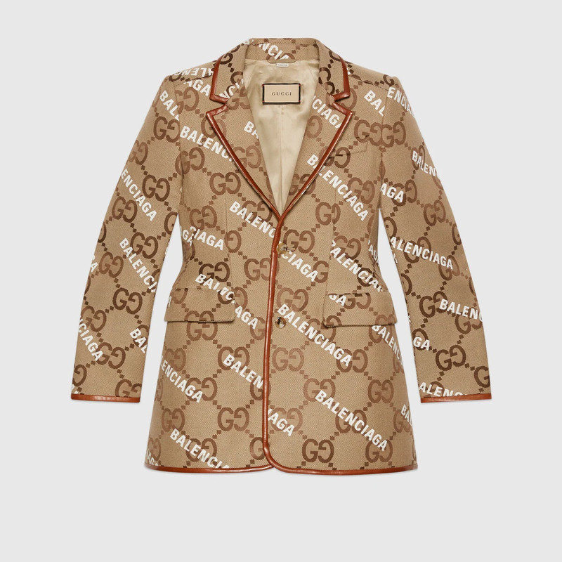 GUCCI The Hacker Project jumbo GG jacket outlook