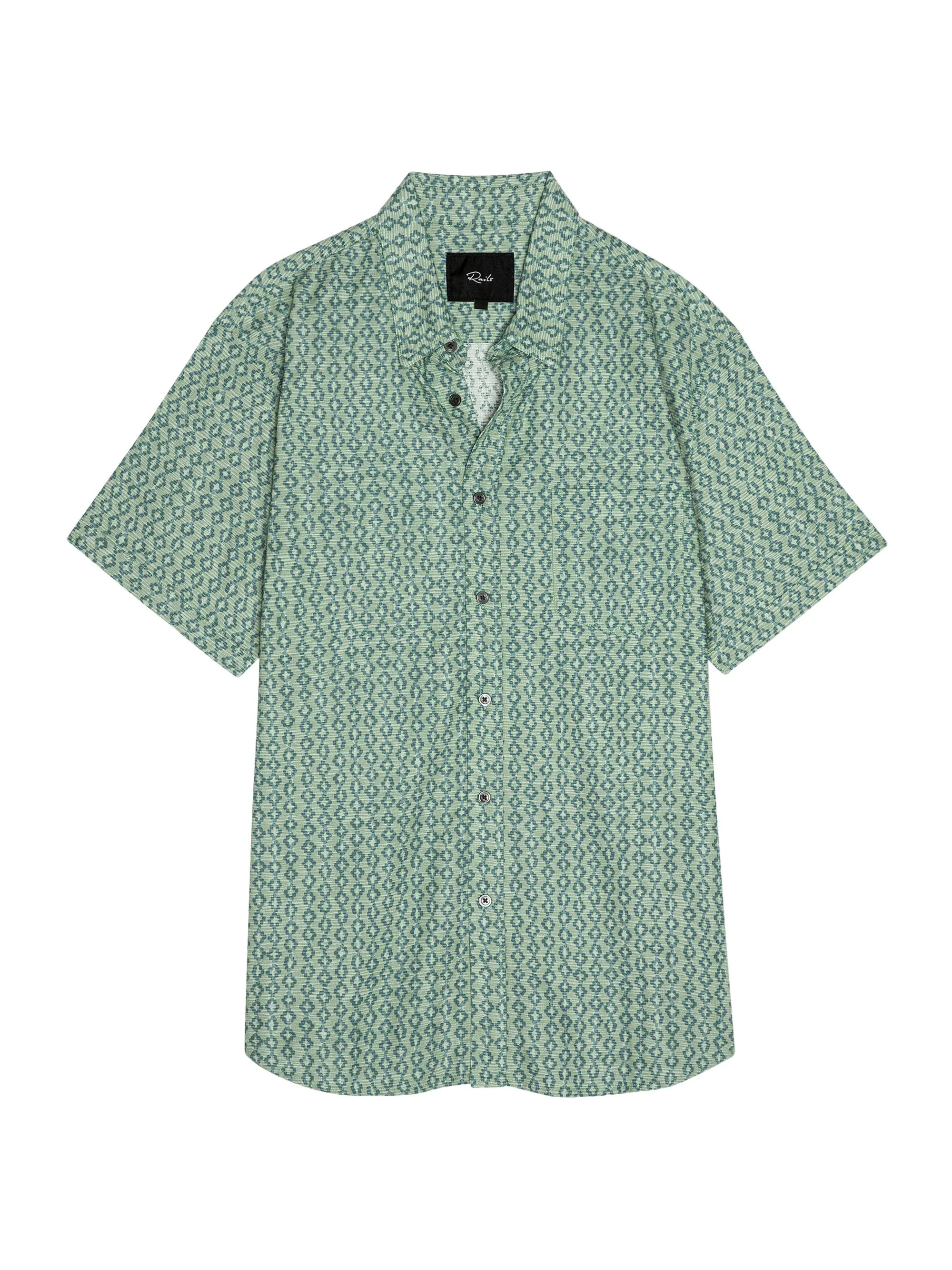 Men's Carson Wavy Short-Sleeve Shirt - Wavy Batik Coast - 1