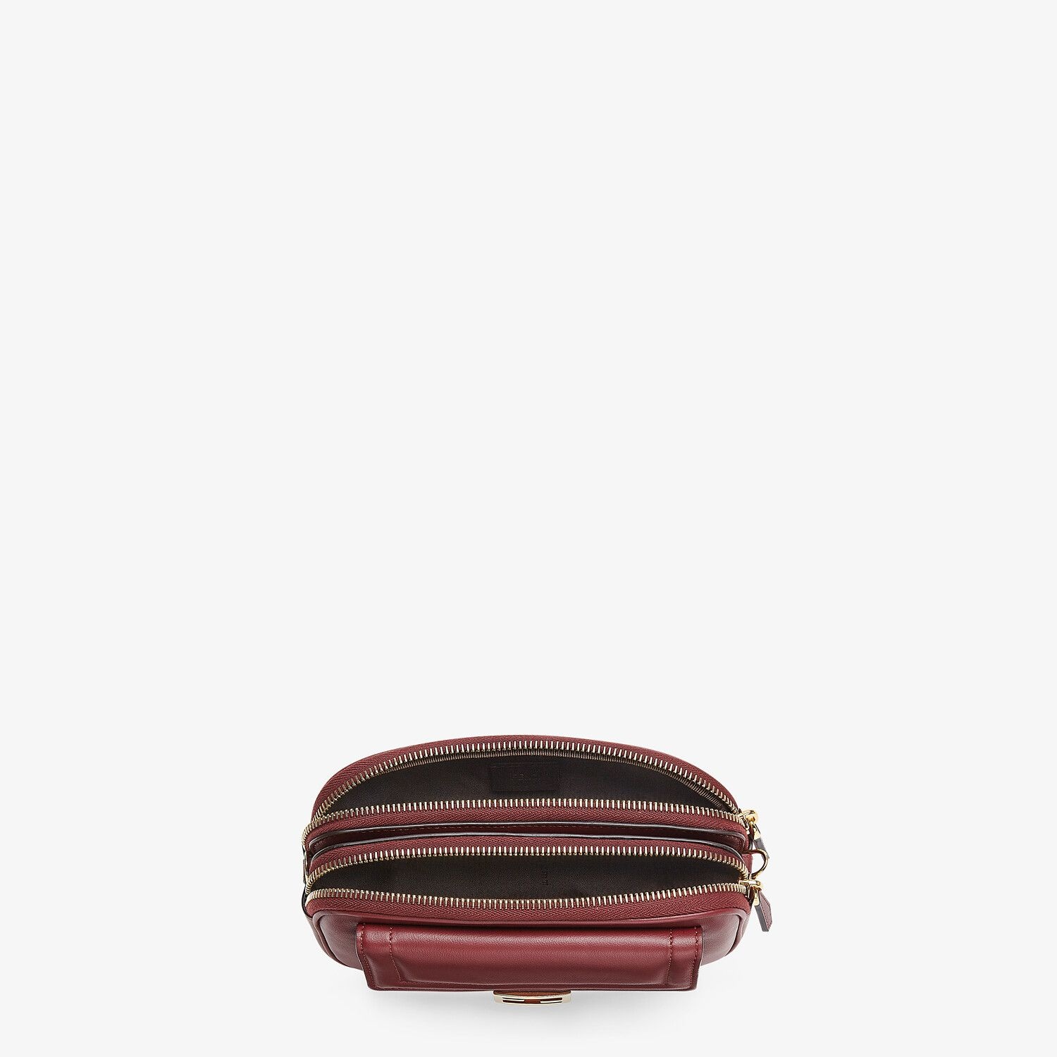 Burgundy leather mini bag - 4