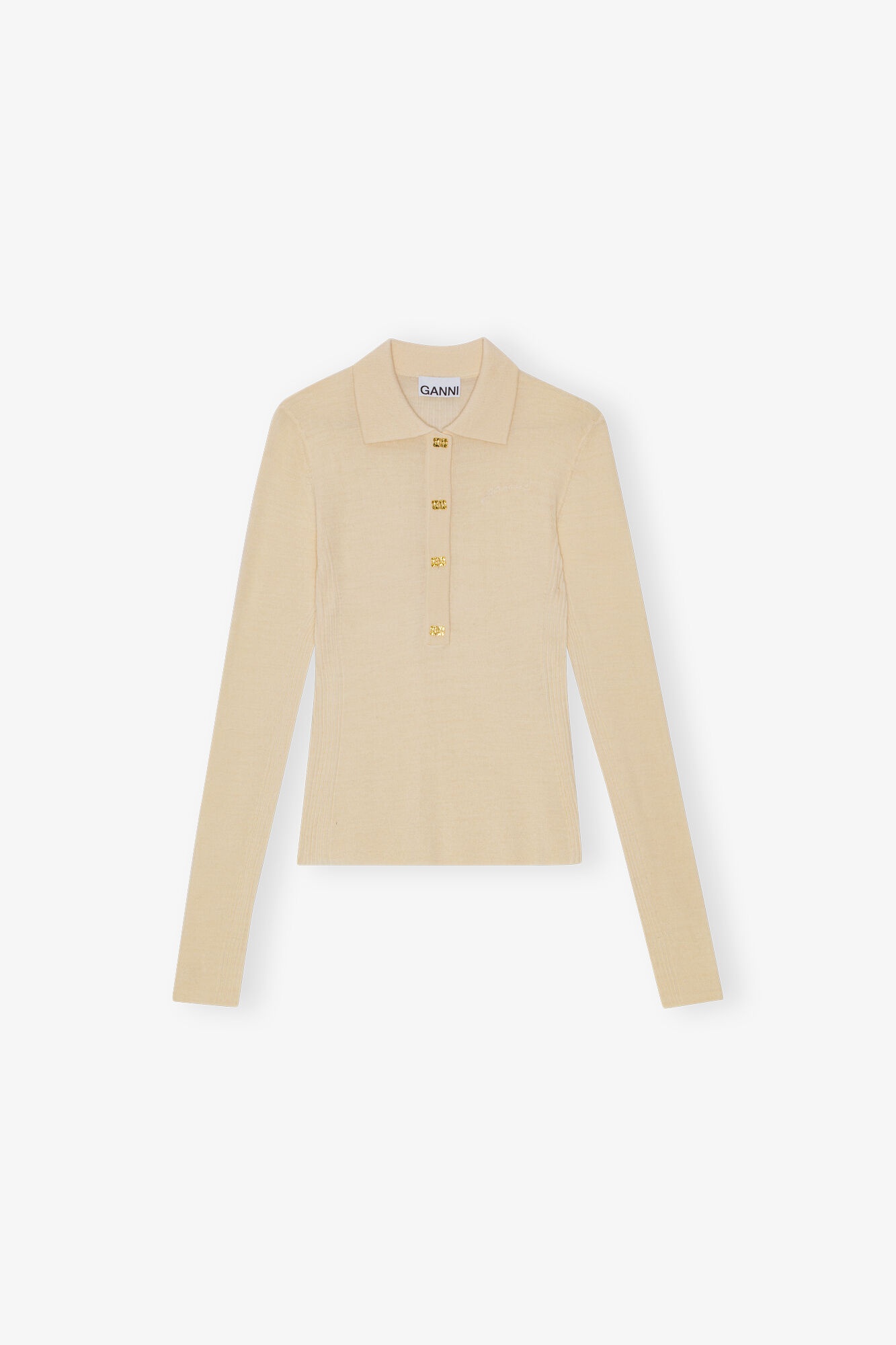 OFF-WHITE KNITTED POLO SHIRT - 1