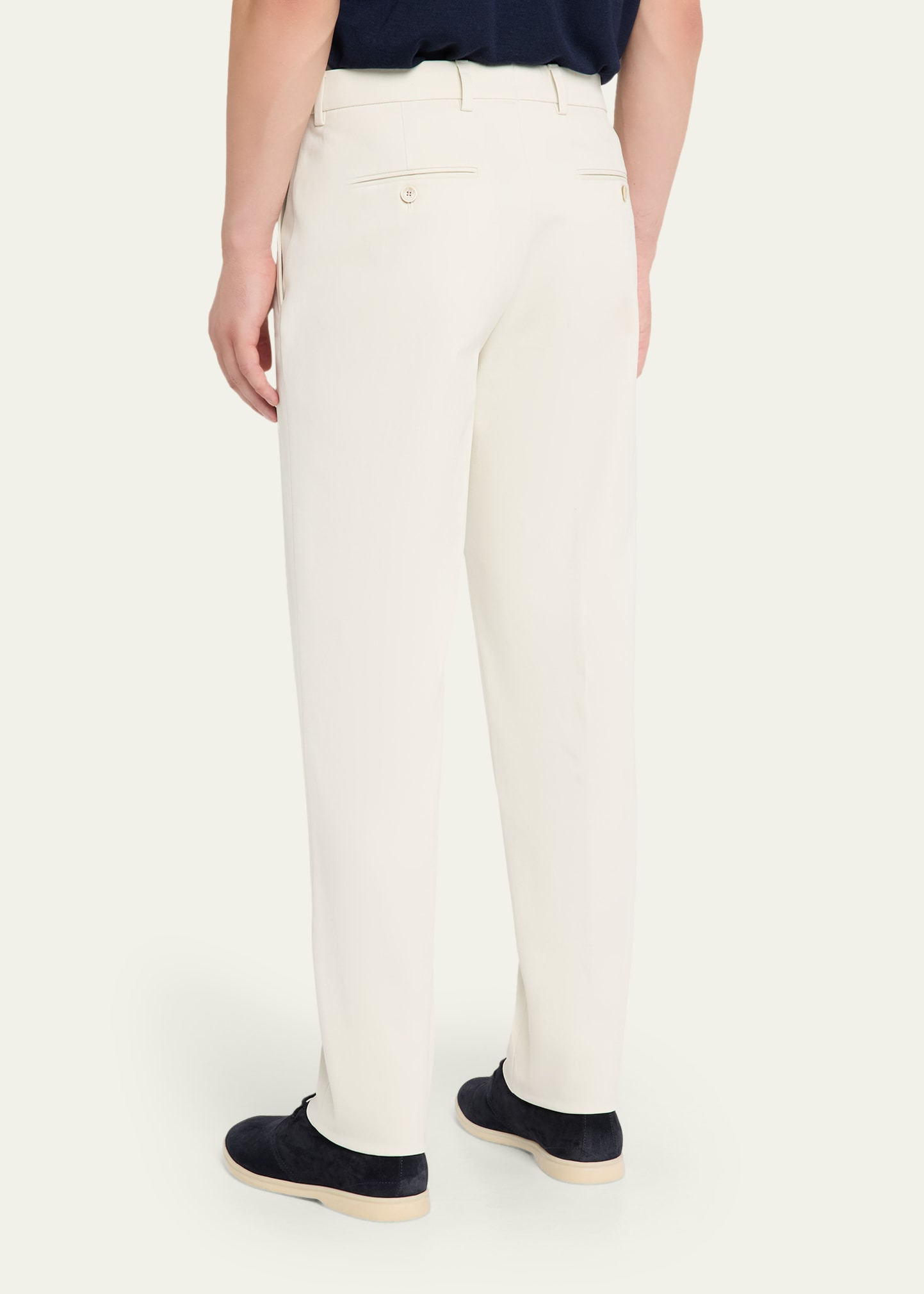 Men's Jarno Cotton Straight Fit Flat-Front Pants - 3