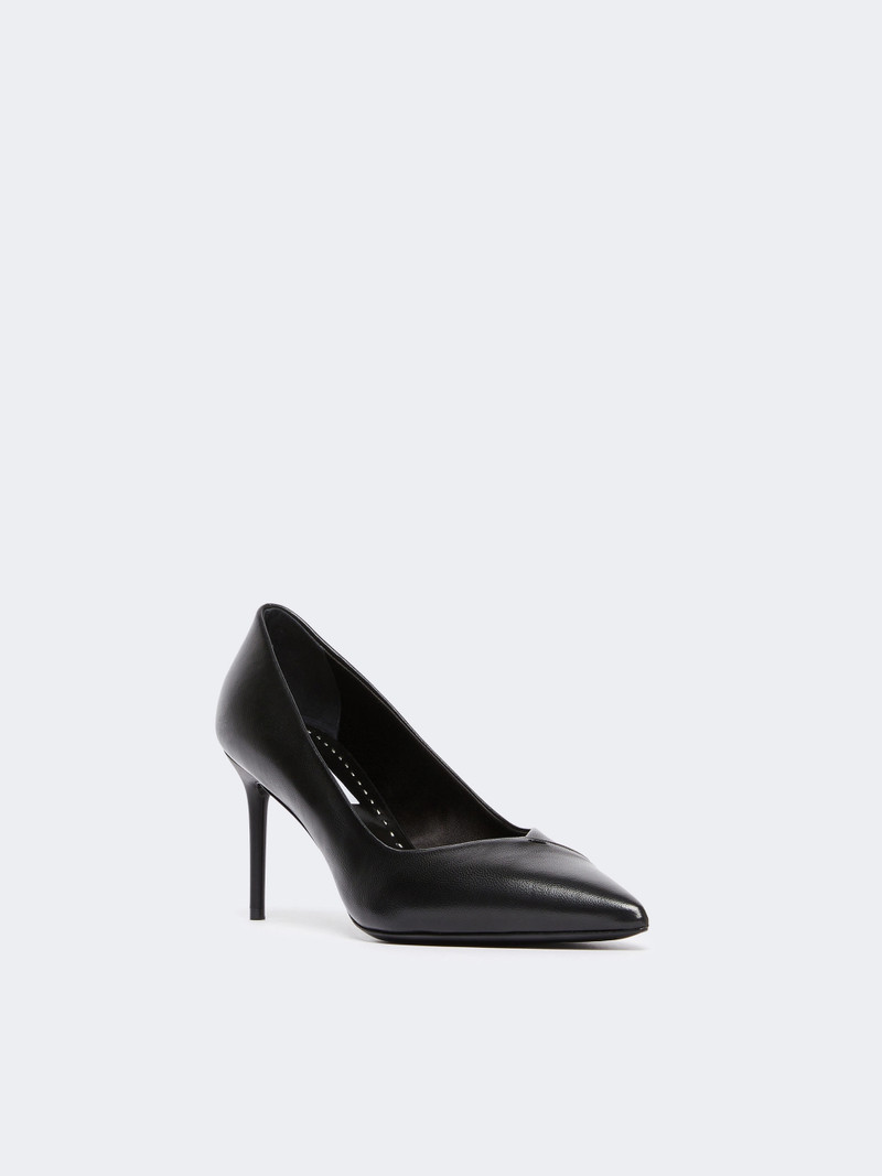 Max Mara PHYLLIS Nappa leather court shoes - BLACK outlook